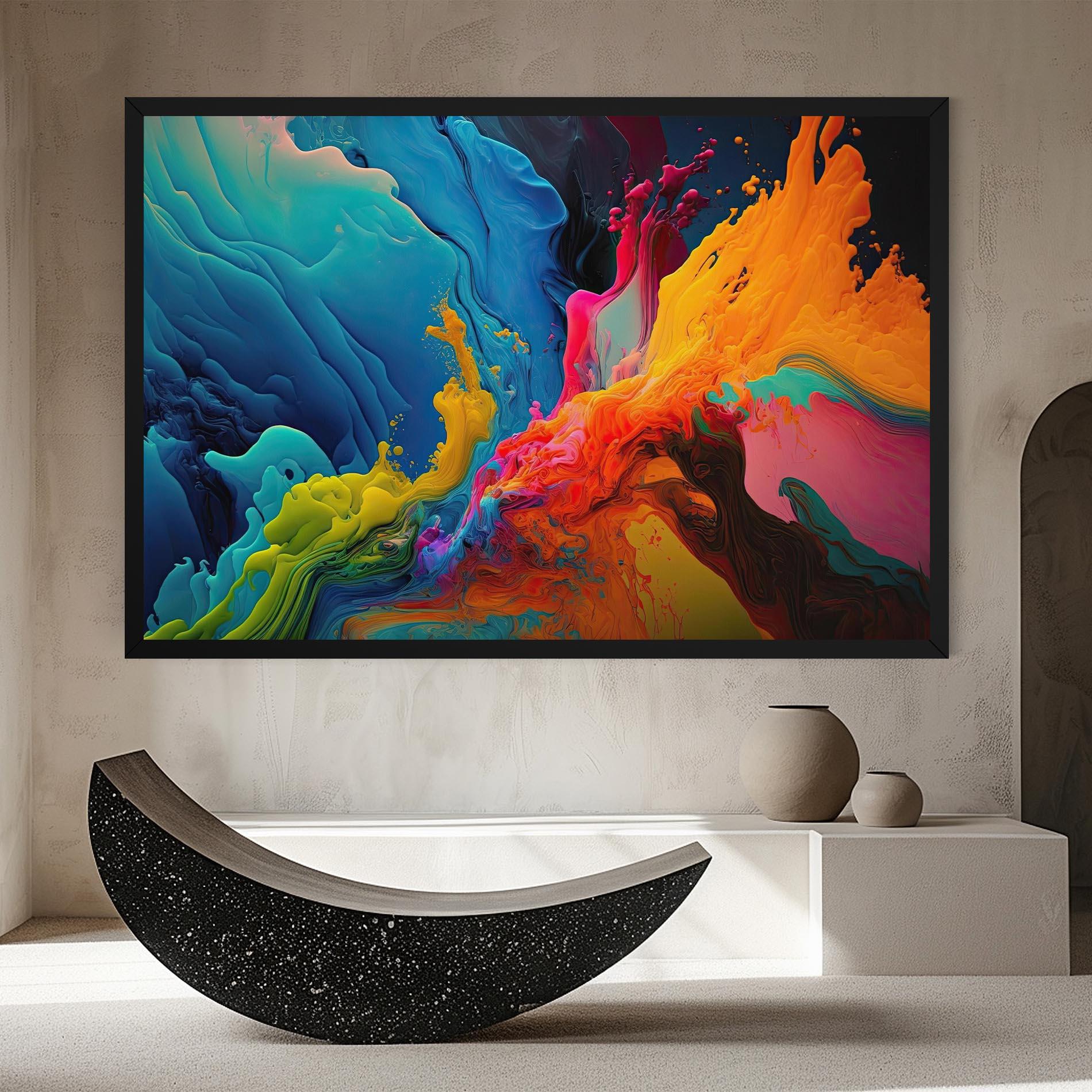 Картина на платно Color Floating mockup 8