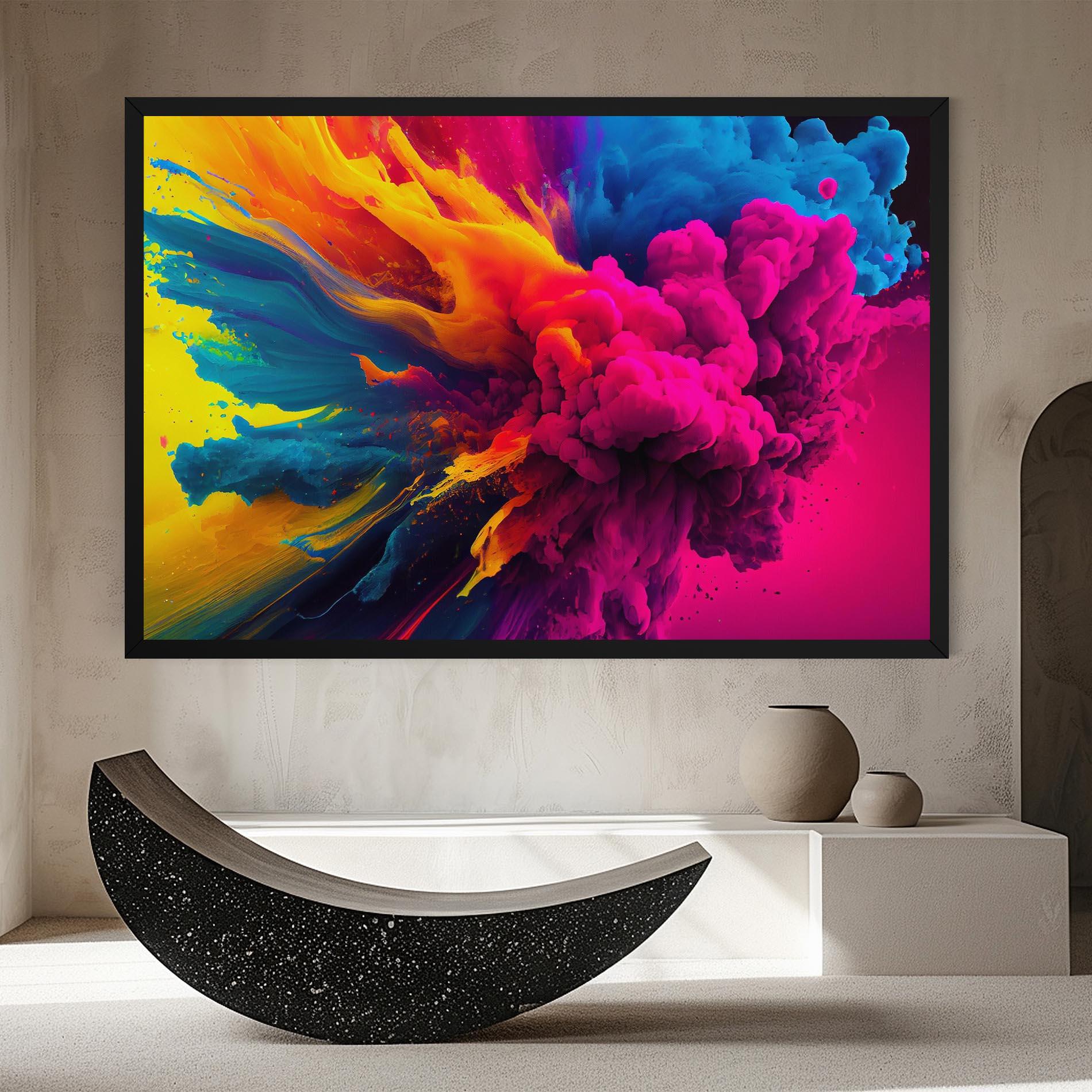 Картина на платно Colorful Paint Explosion mockup 8