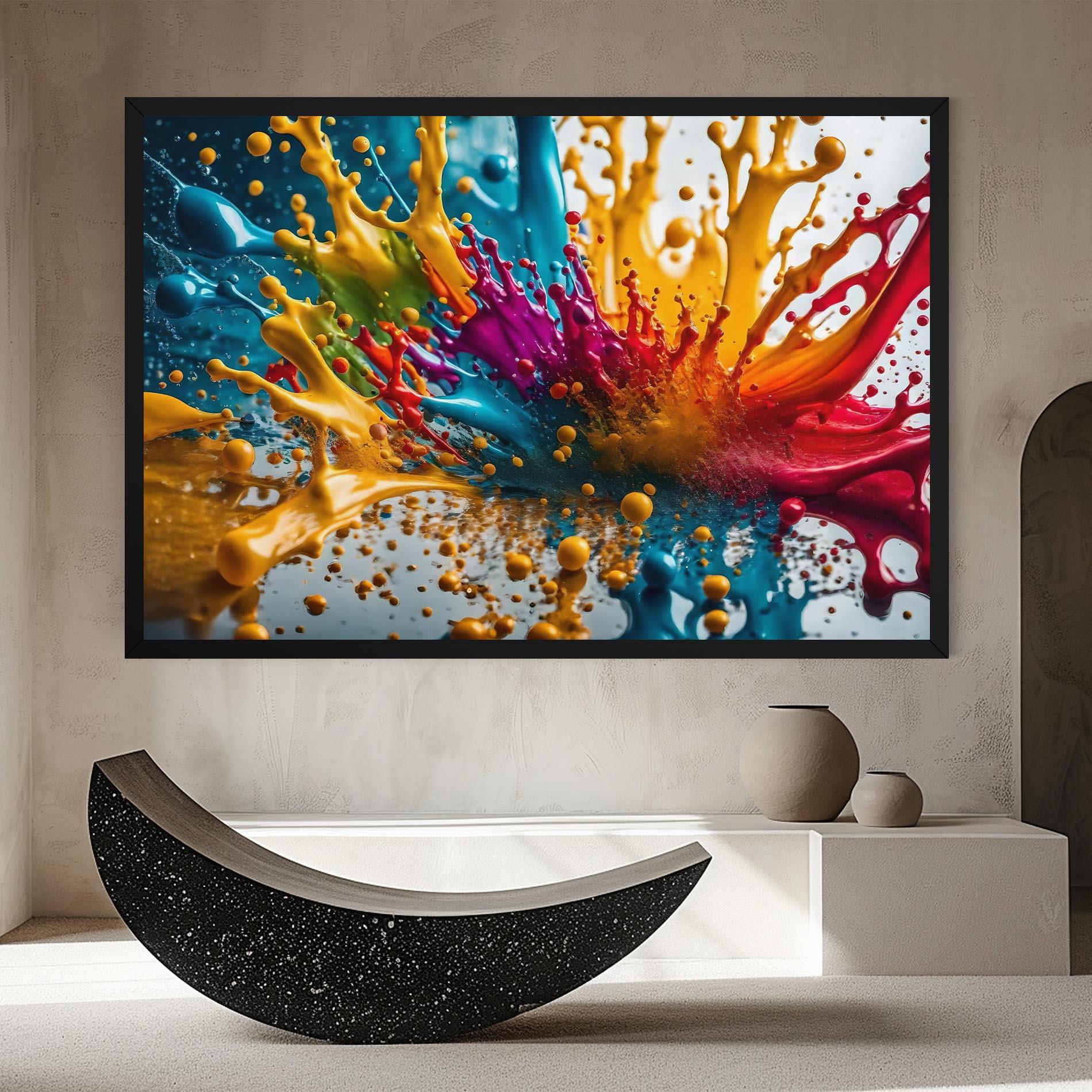 Картина на платно Colorful Water Splash mockup 8