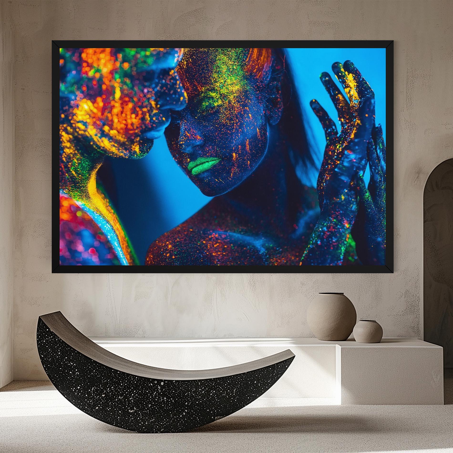 Картина на платно Fluorescent Couple mockup 8