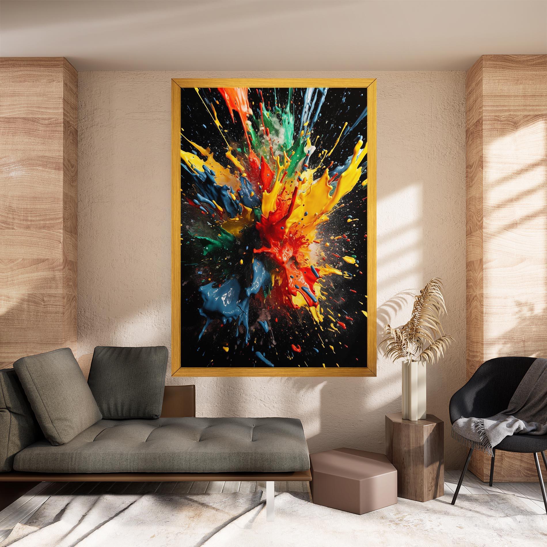 Картина на платно Floating Color Splash mockup 8