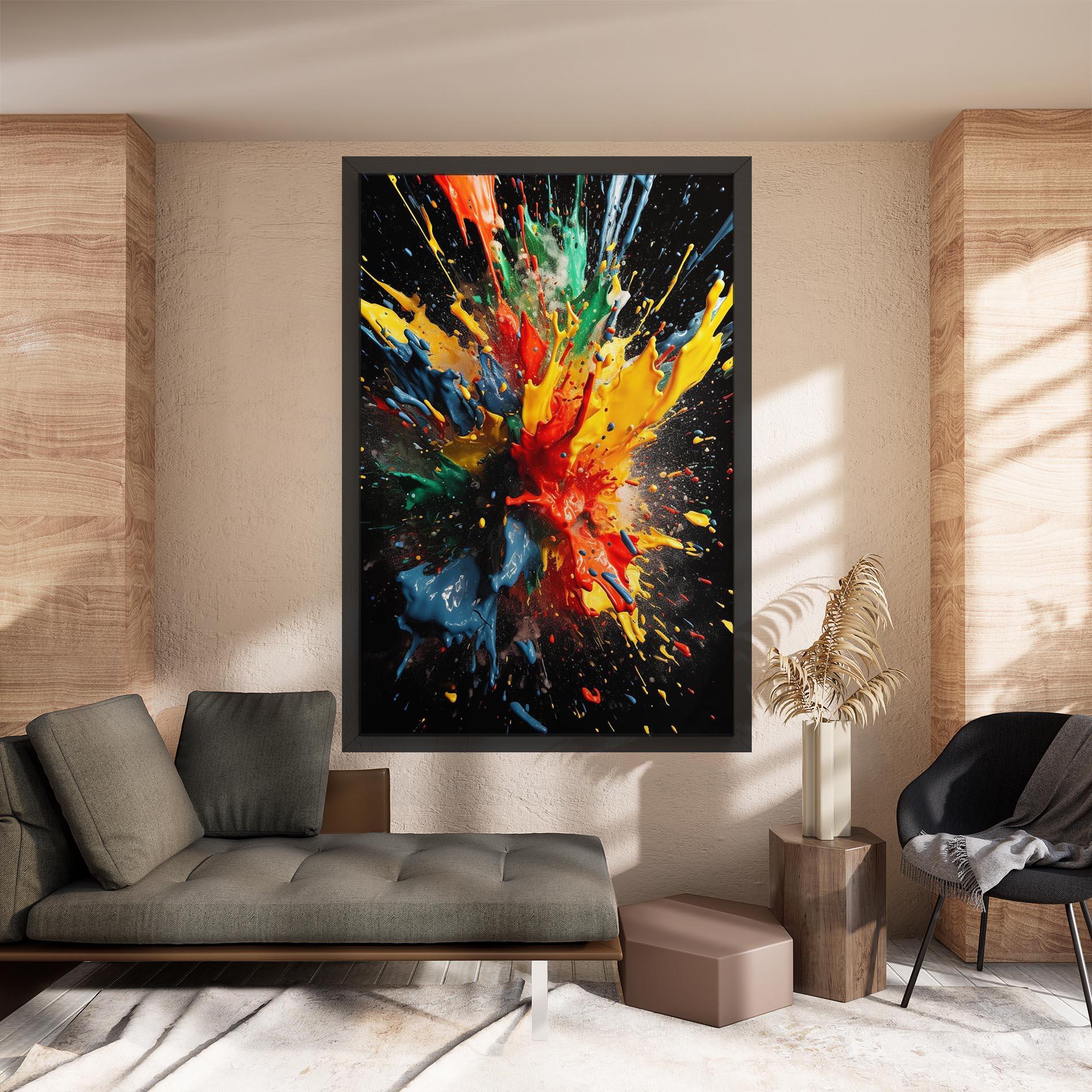 Картина на платно Floating Color Splash mockup 8