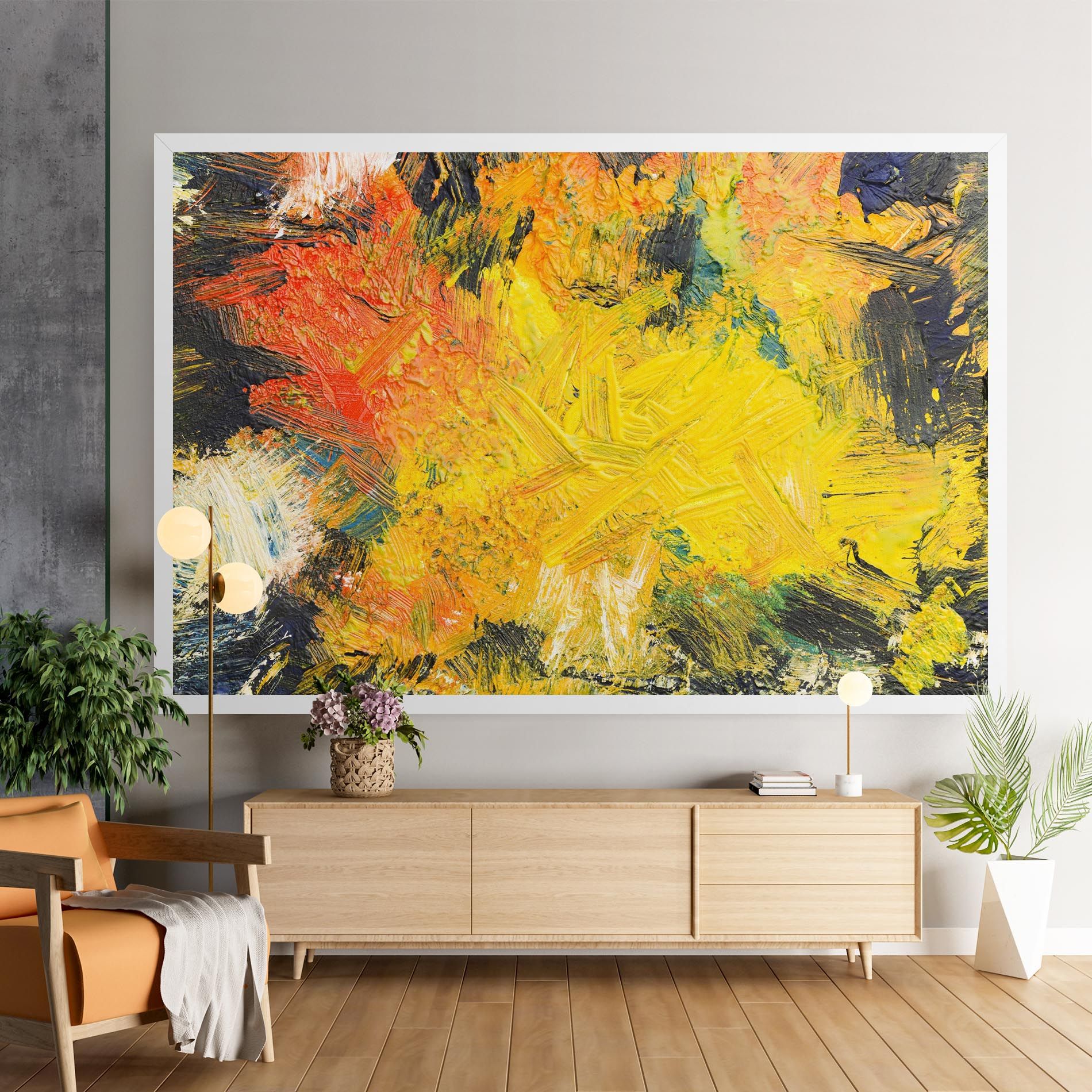 Artistic Yellow Painting mockup 9