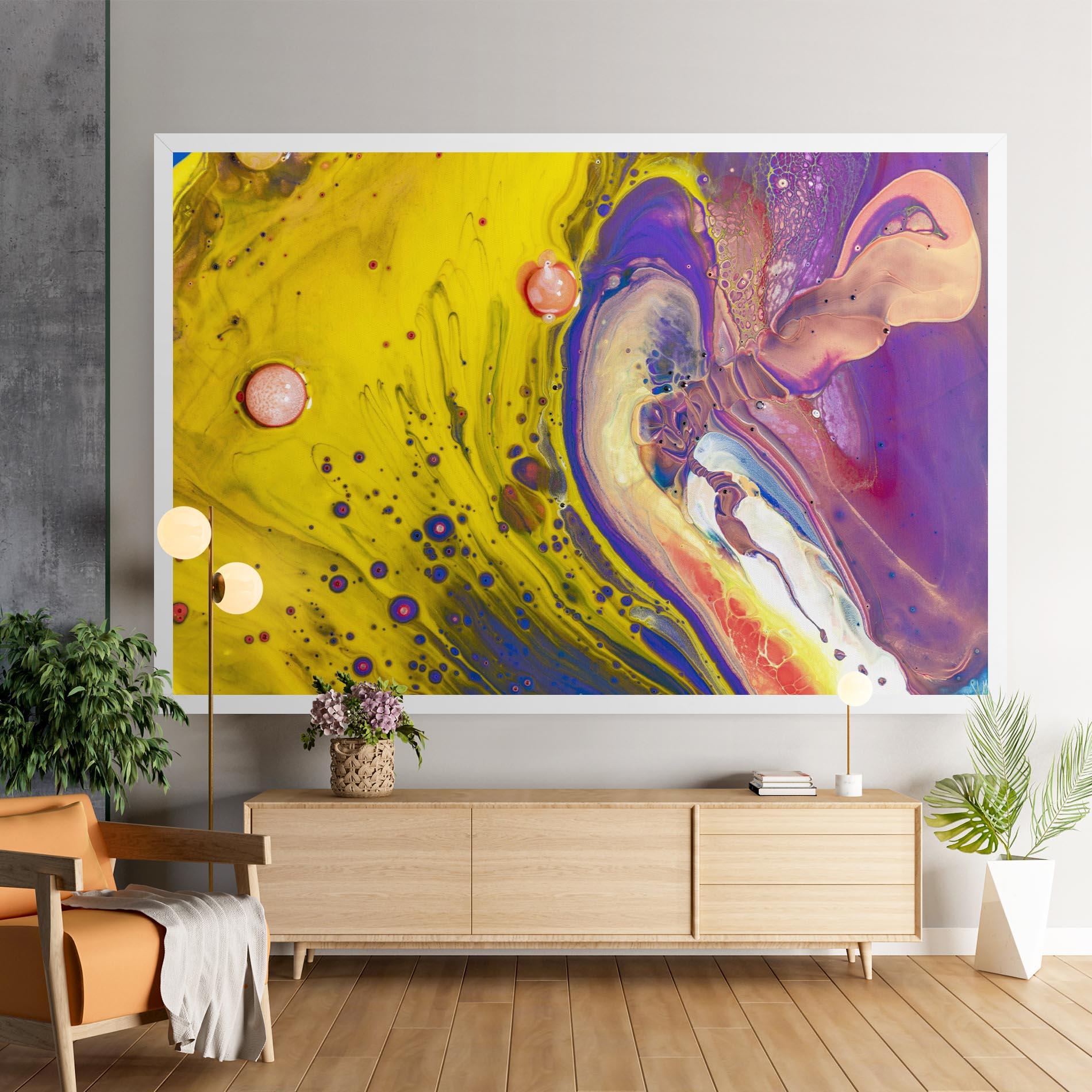 Картина на платно Colorful Liquid Marble mockup 9