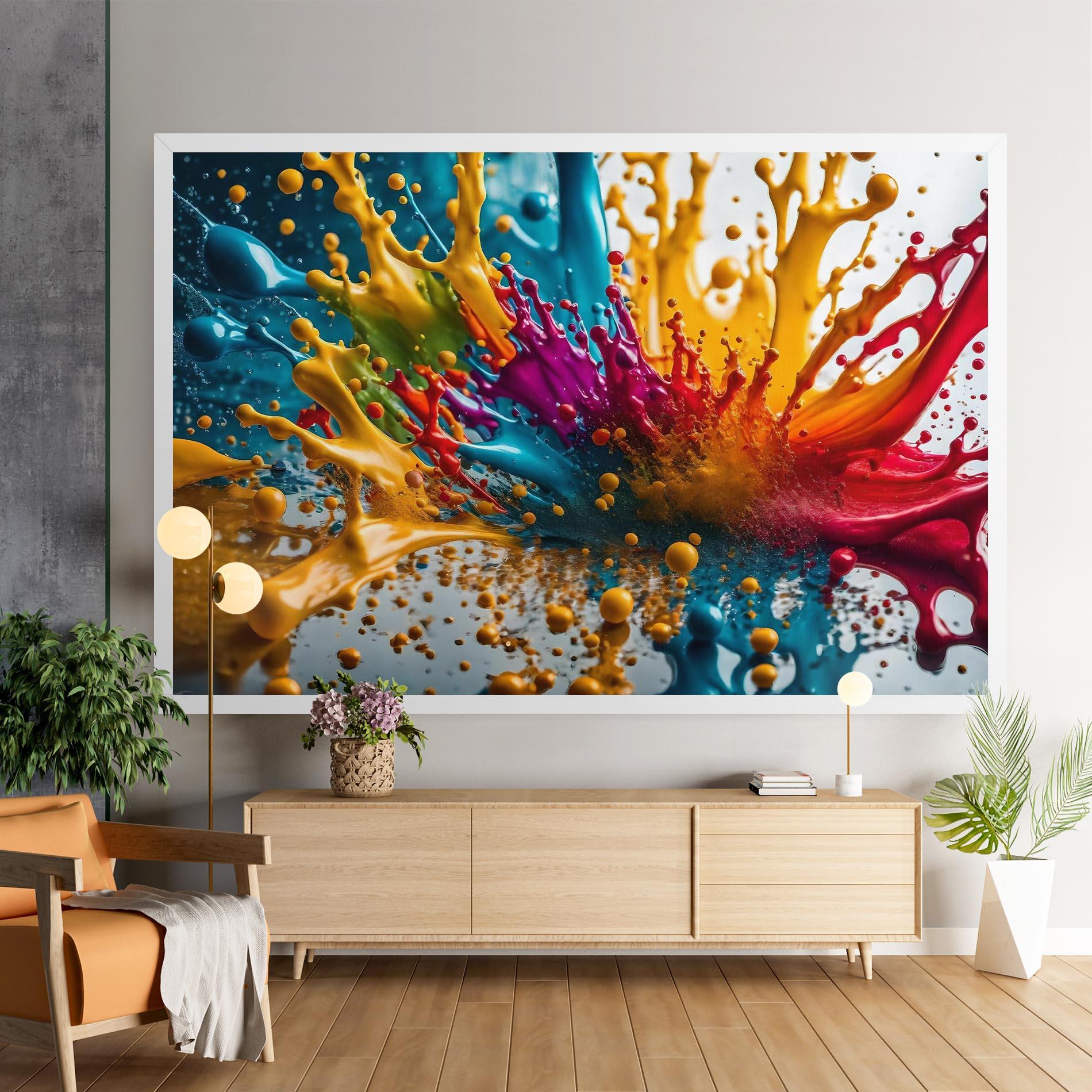 Картина на платно Colorful Water Splash mockup 9