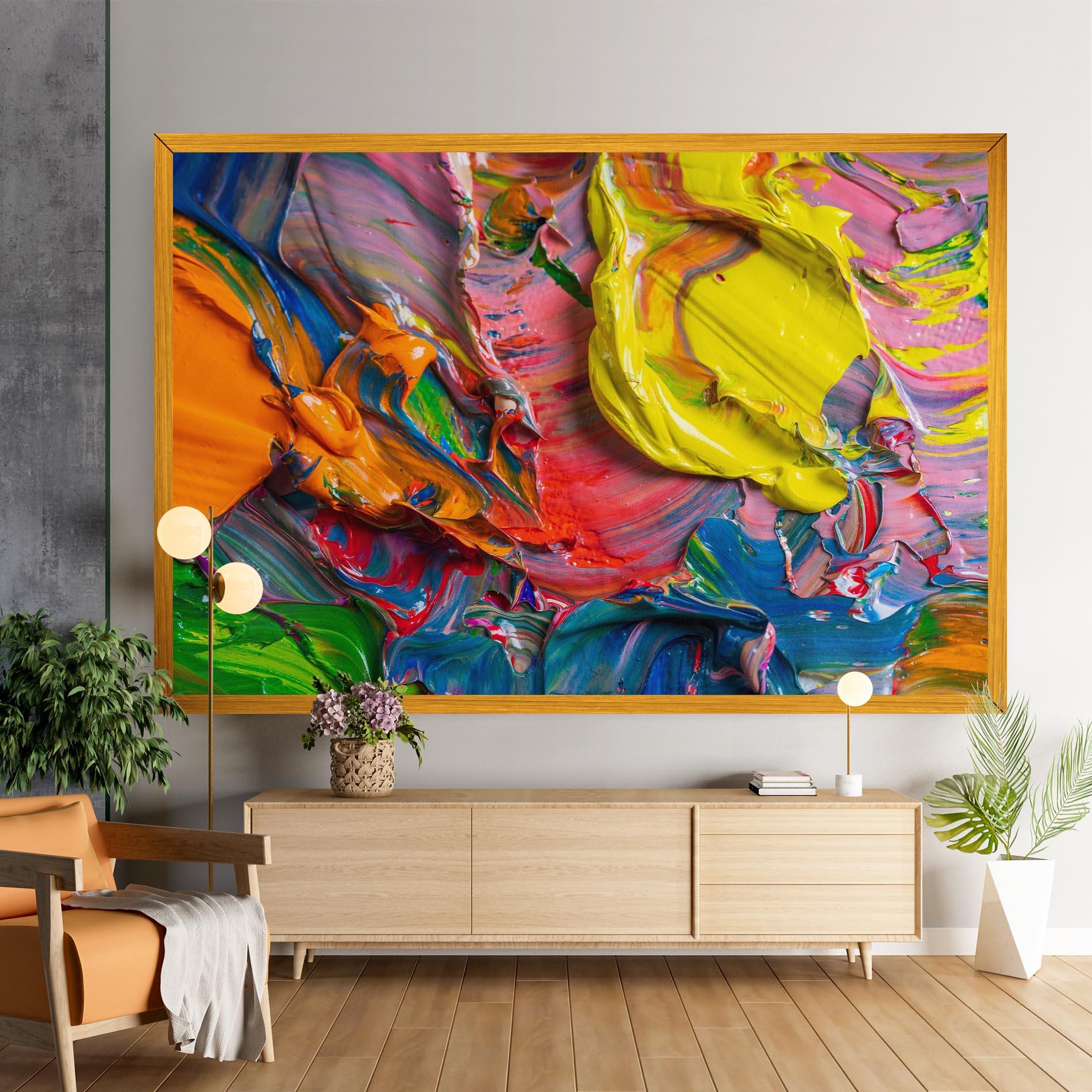 Картина на платно Bright Oil Colors mockup 9