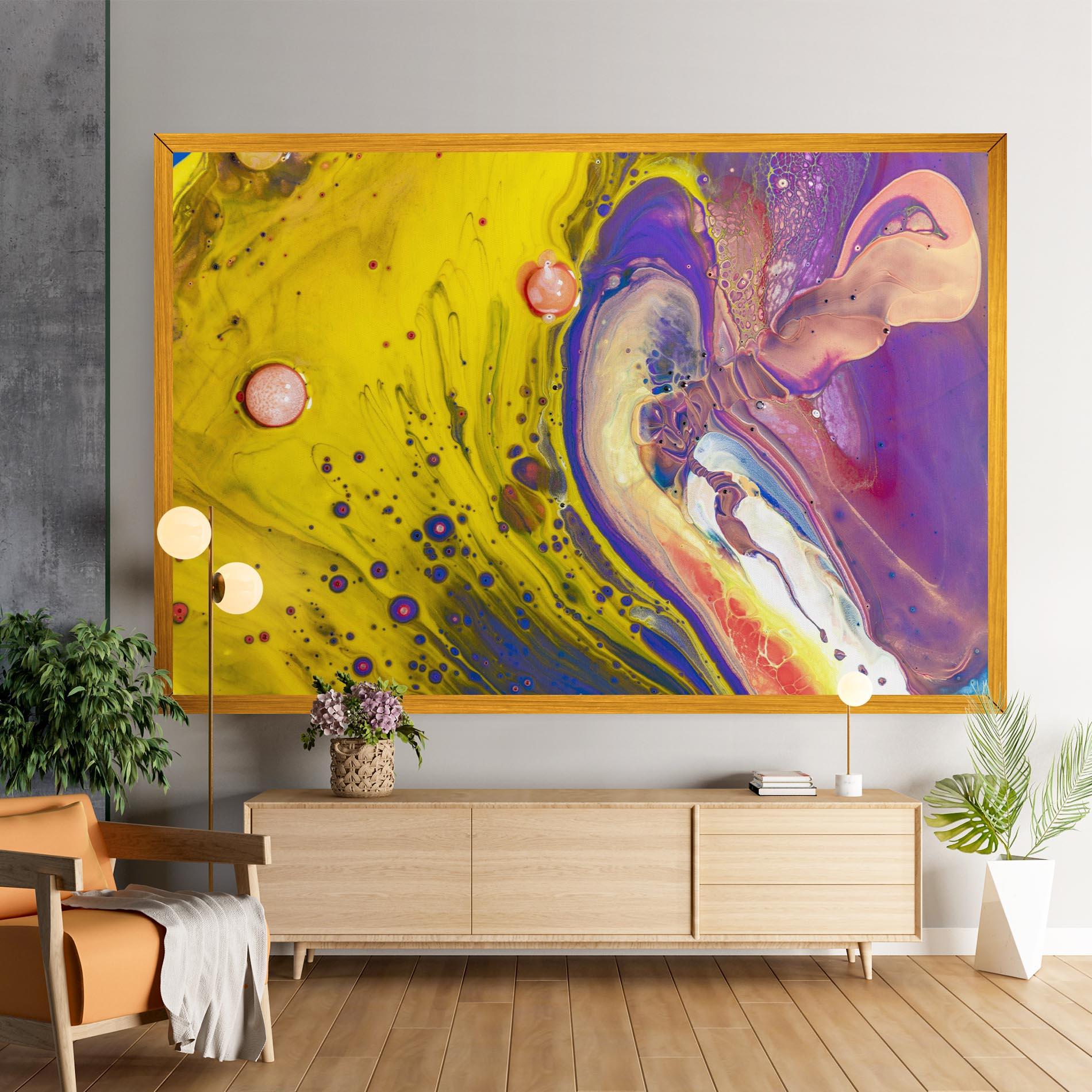 Картина на платно Colorful Liquid Marble mockup 9