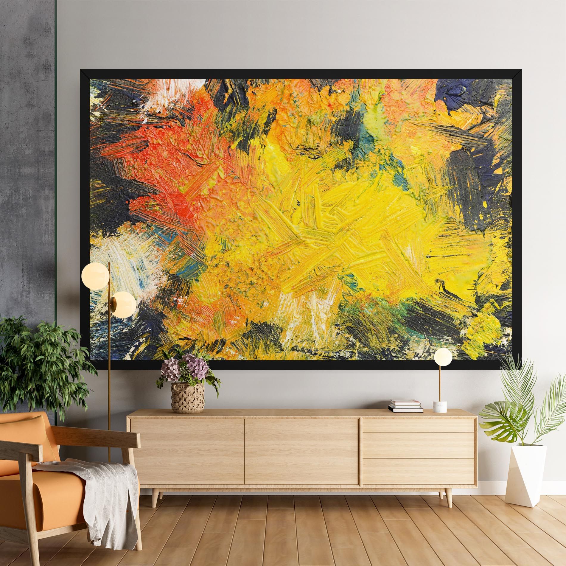 Artistic Yellow Painting mockup 9