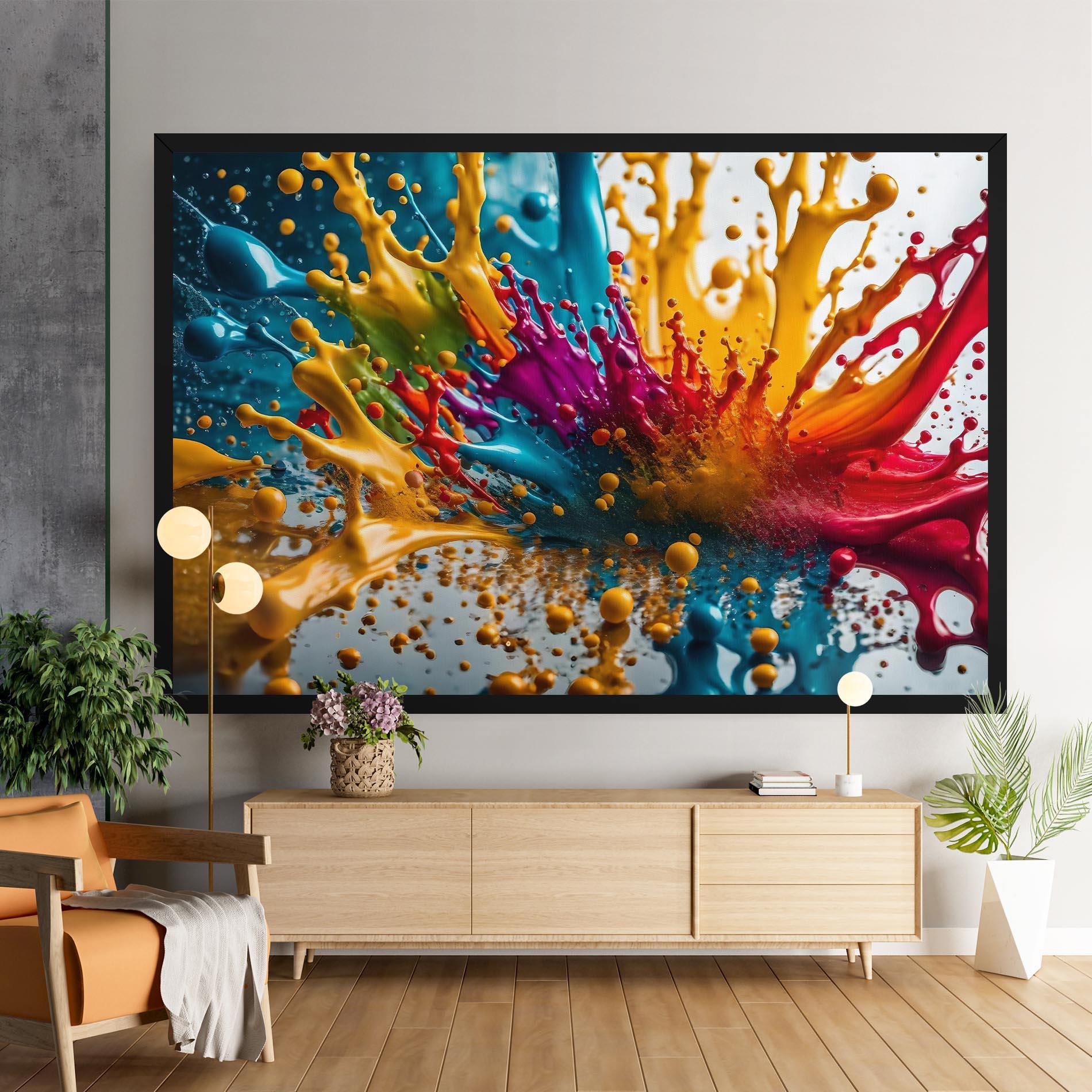 Картина на платно Colorful Water Splash mockup 9