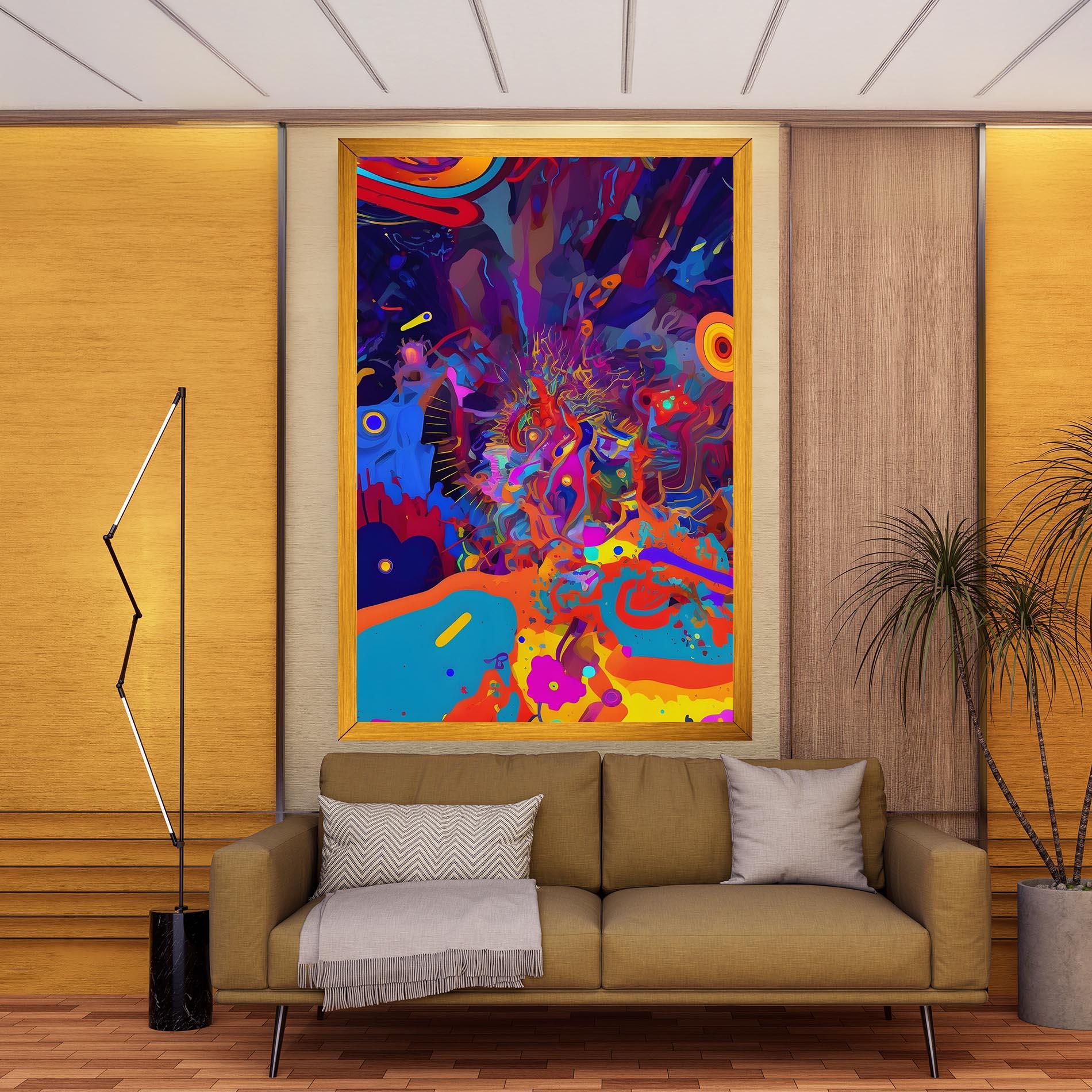 Картина на платно Abstract Color Work mockup 9