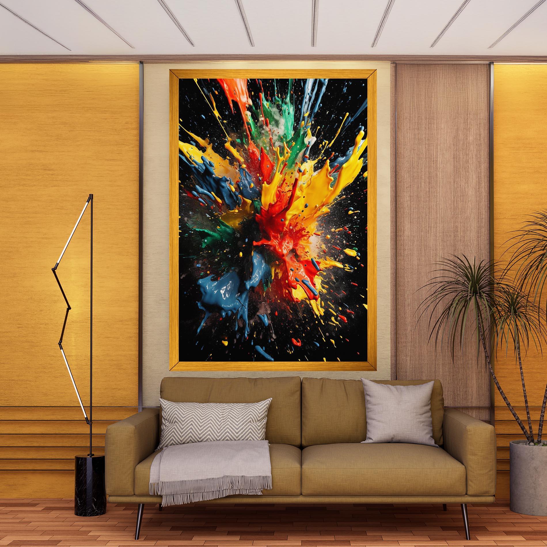 Картина на платно Floating Color Splash mockup 9