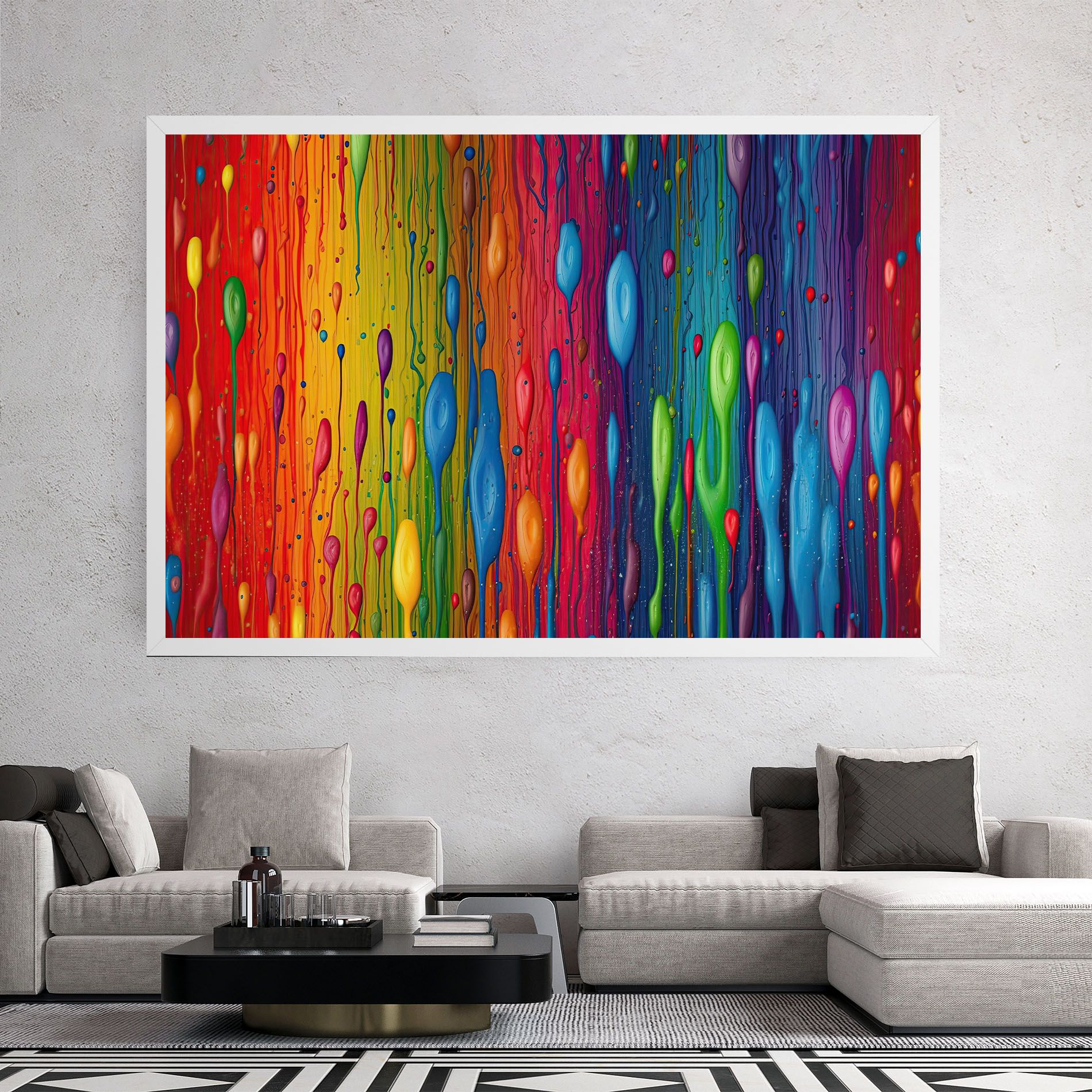 Abstract Rainbow Pattern mockup 2