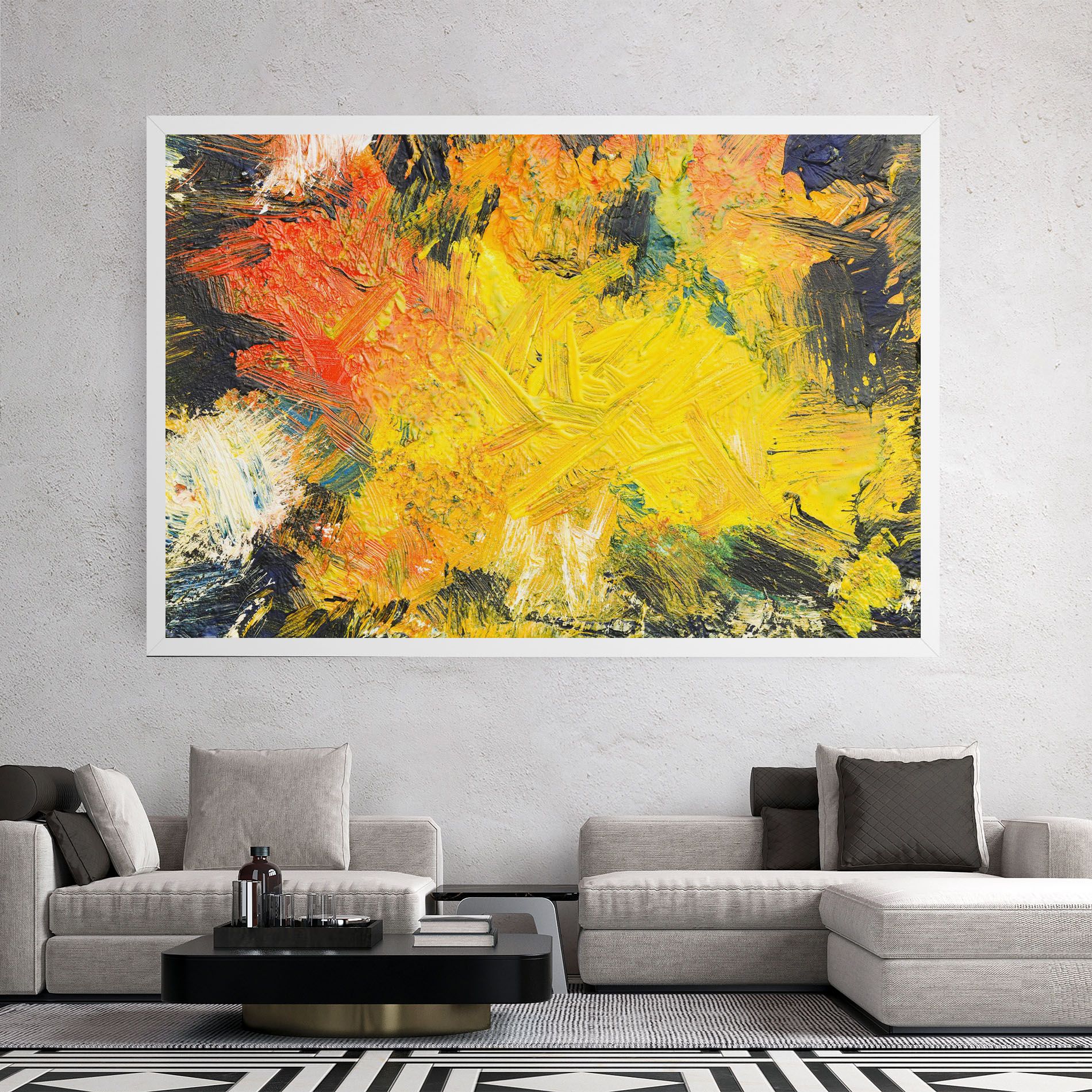 Artistic Yellow Painting mockup 2