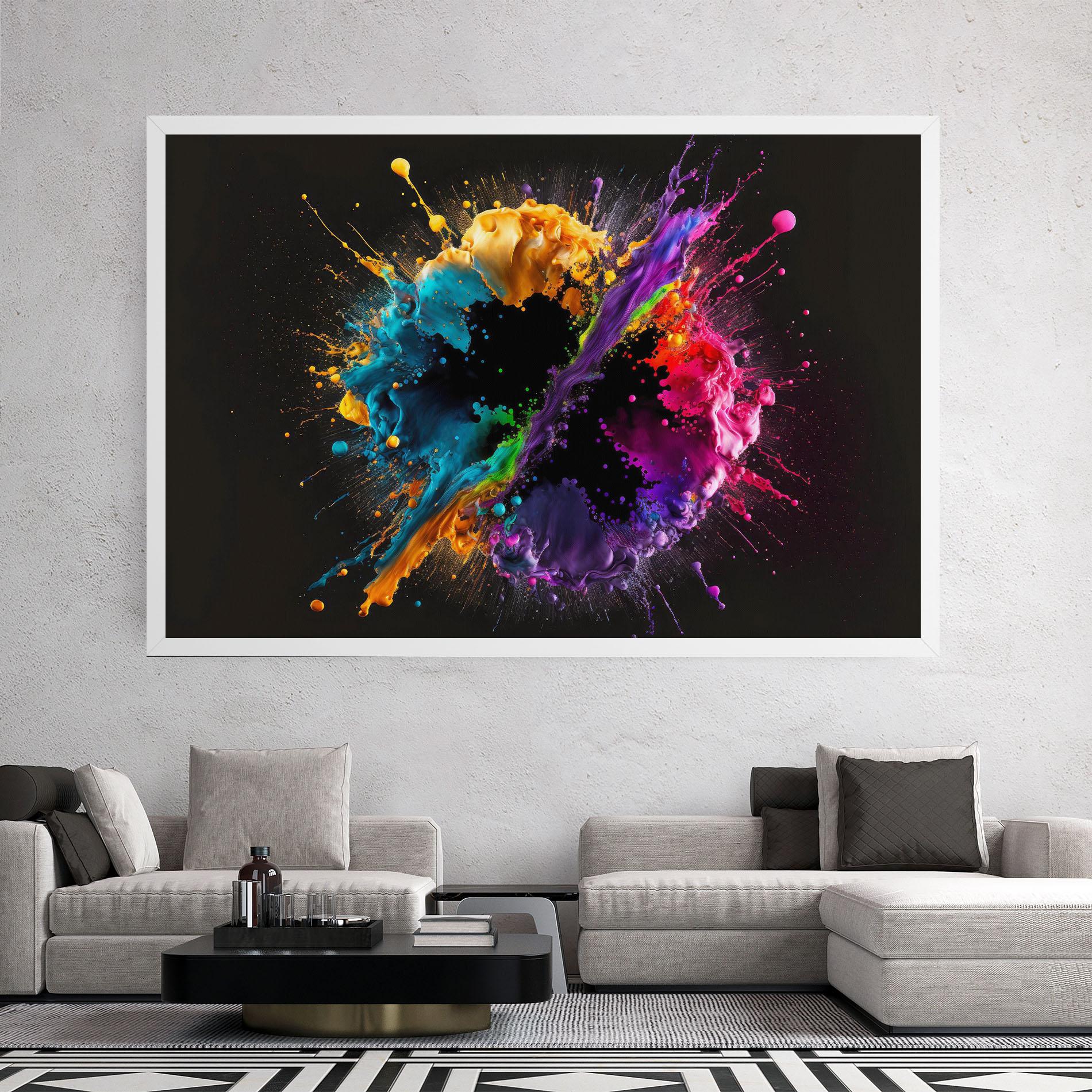 Картина на платно Oily Splash Explosion mockup 2