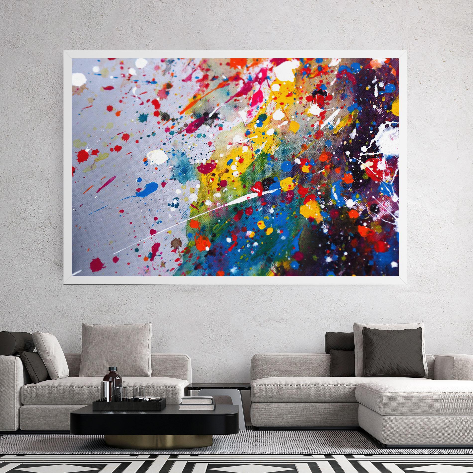 Картина на платно Watercolor Drops mockup 2