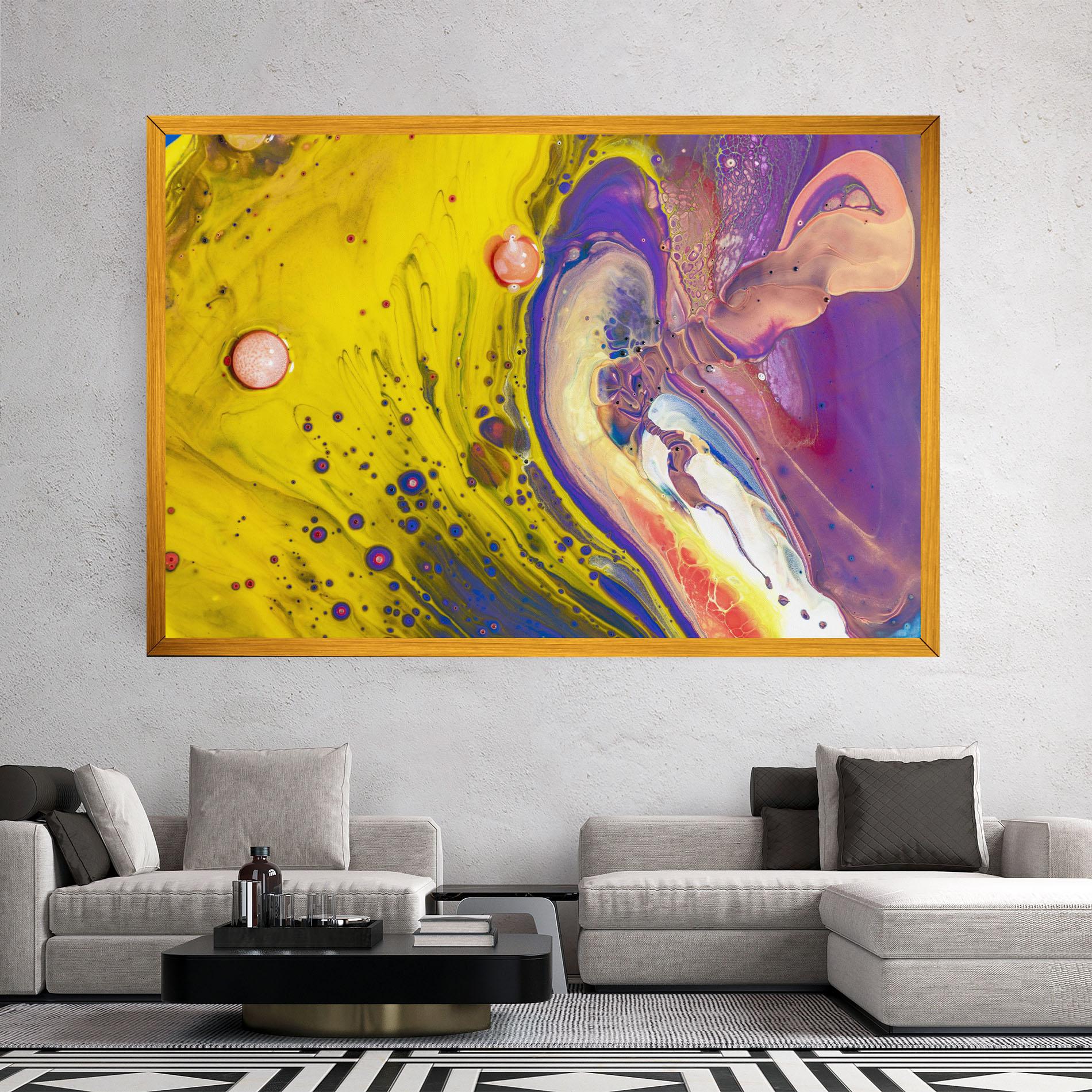 Картина на платно Colorful Liquid Marble mockup 2