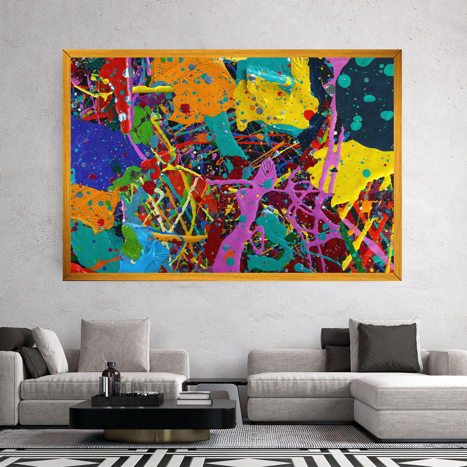 Картина на платно Dark Panorama mockup 2