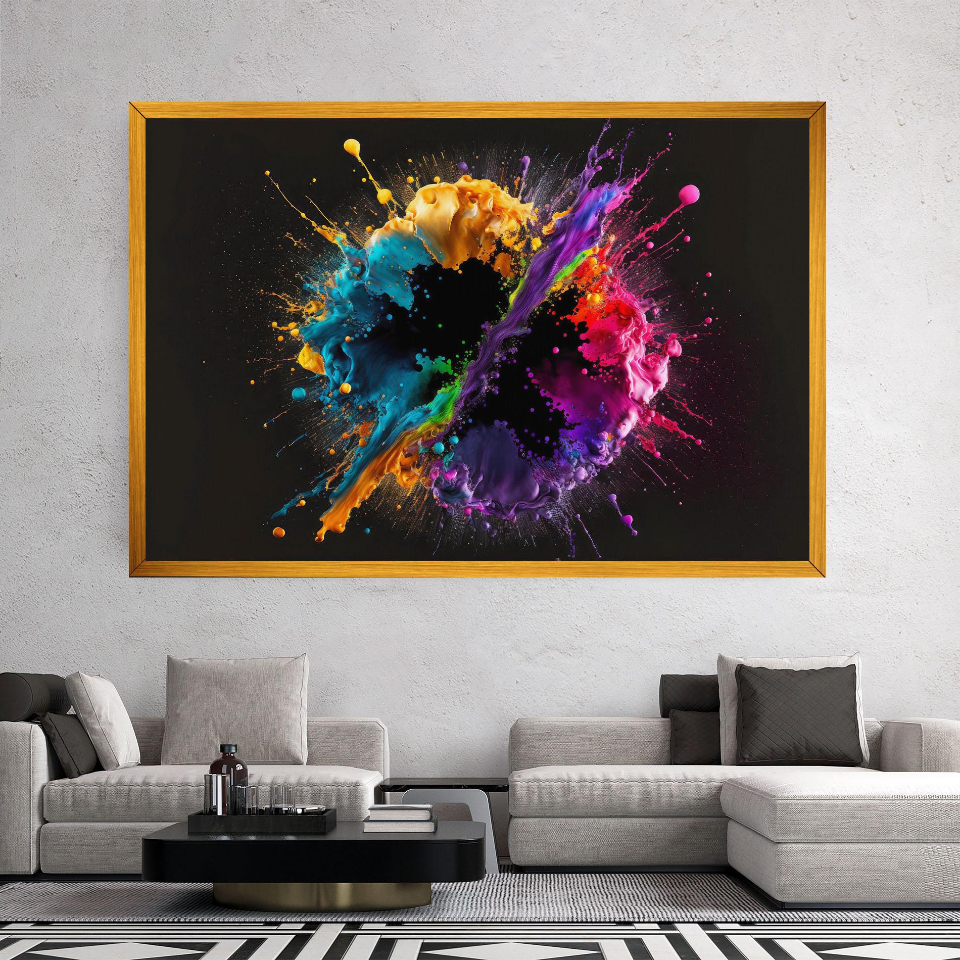 Картина на платно Oily Splash Explosion mockup 2