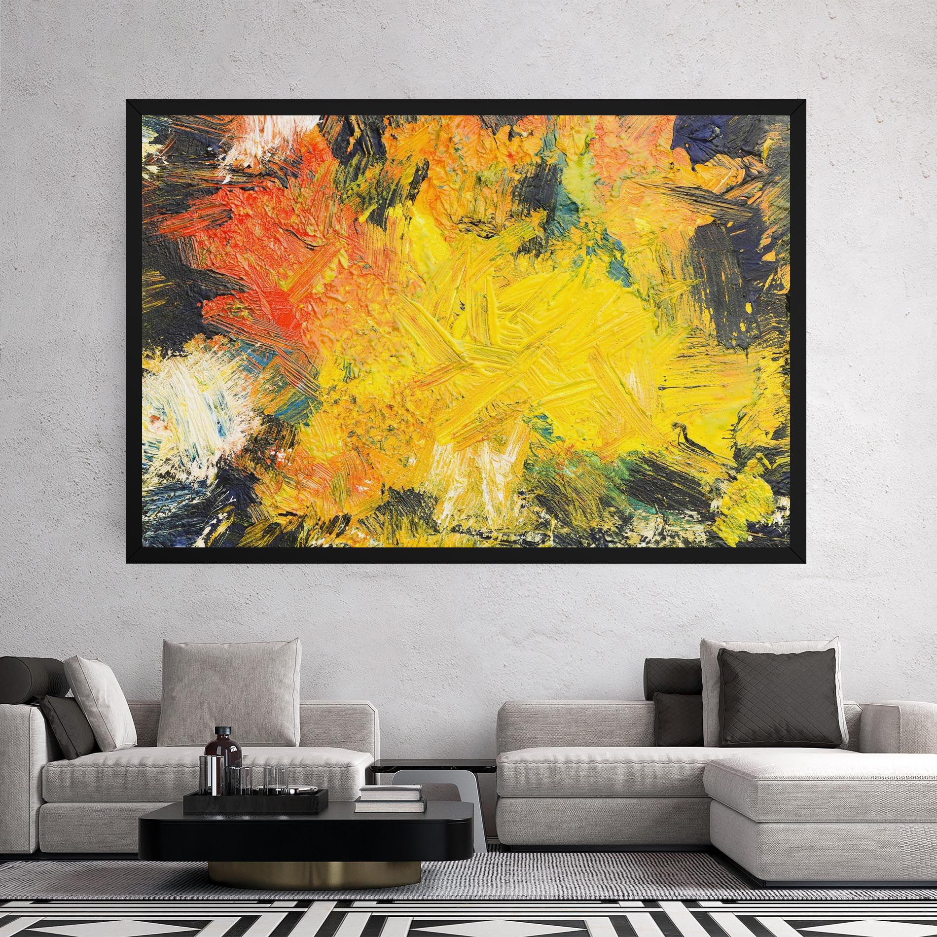 Artistic Yellow Painting mockup 2