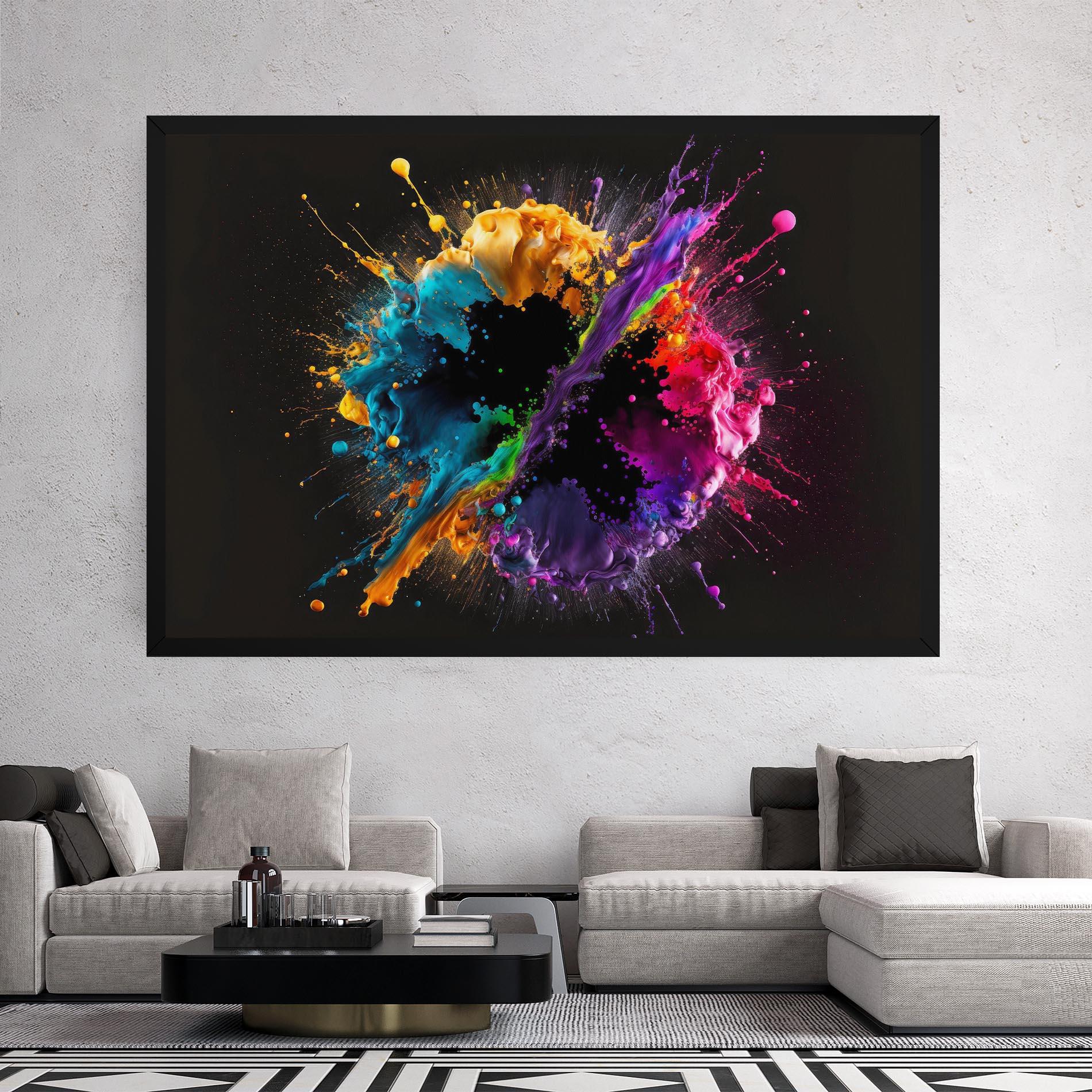 Картина на платно Oily Splash Explosion mockup 2