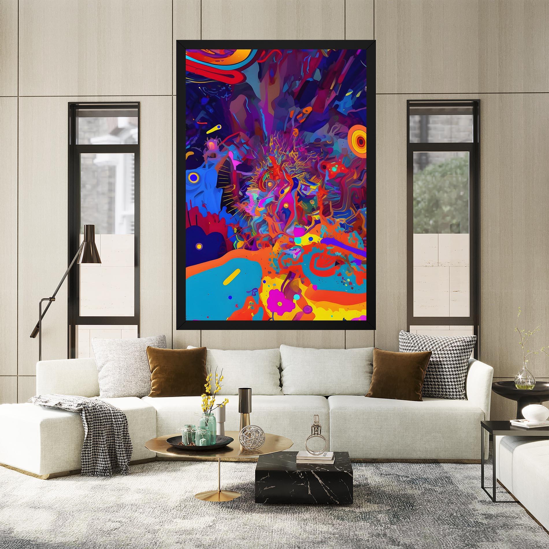 Картина на платно Abstract Color Work mockup 2