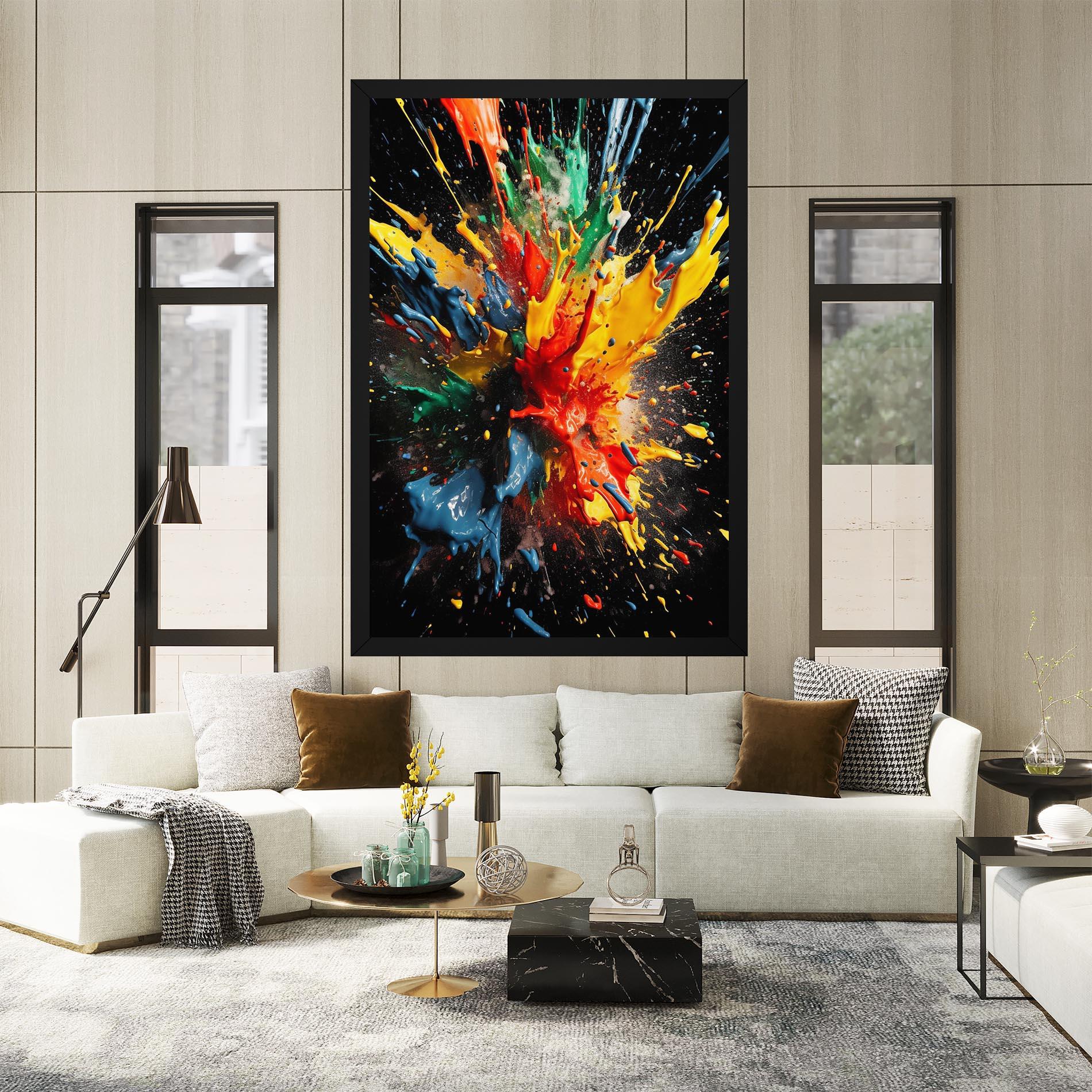 Картина на платно Floating Color Splash mockup 2