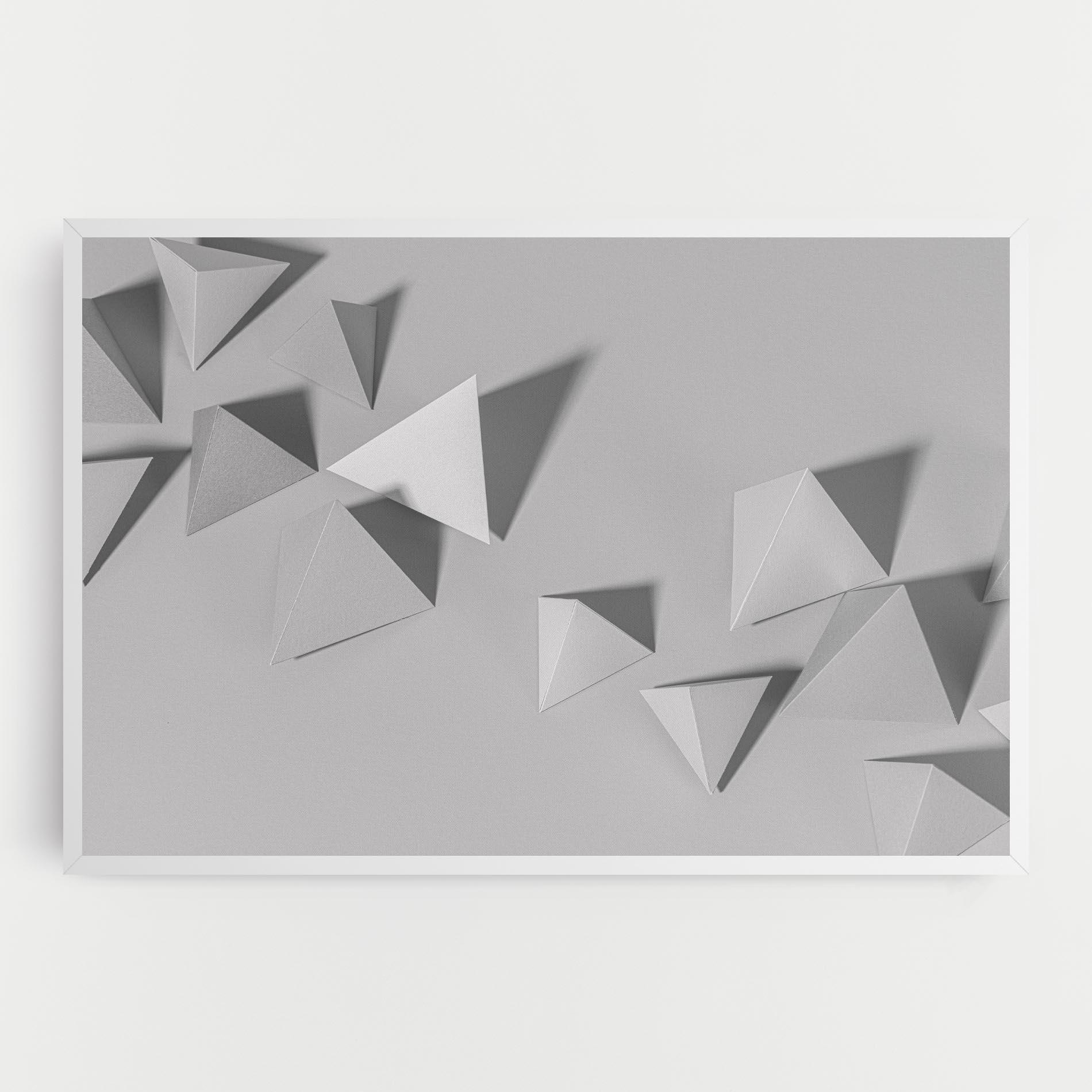 Картина на платно 3d White Triangle mockup 0