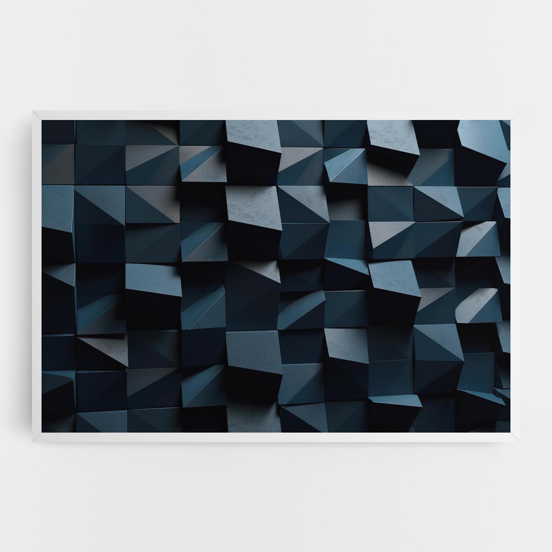 Картина на платно Dark Blue Square mockup 0