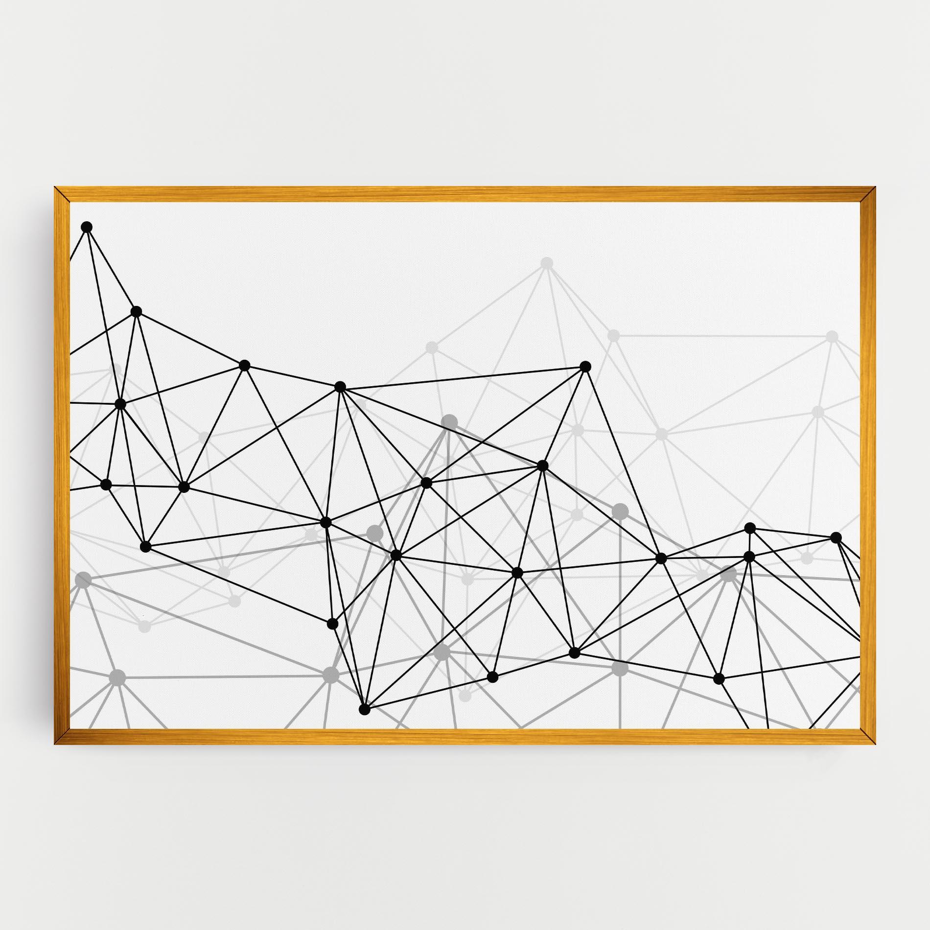 Картина на платно Black Connecting mockup 0