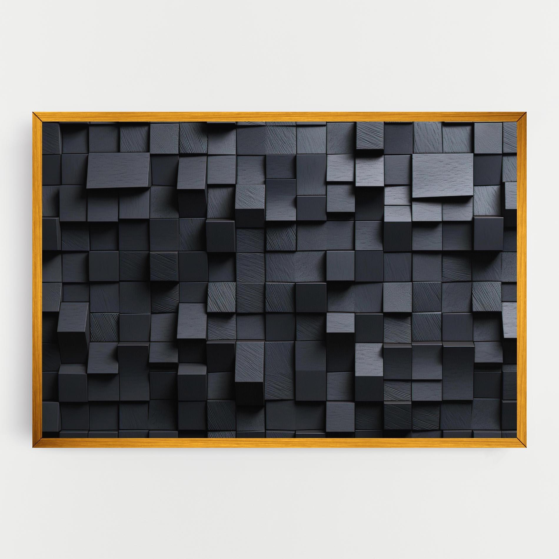 Картина на платно Black Square Pattern mockup 0