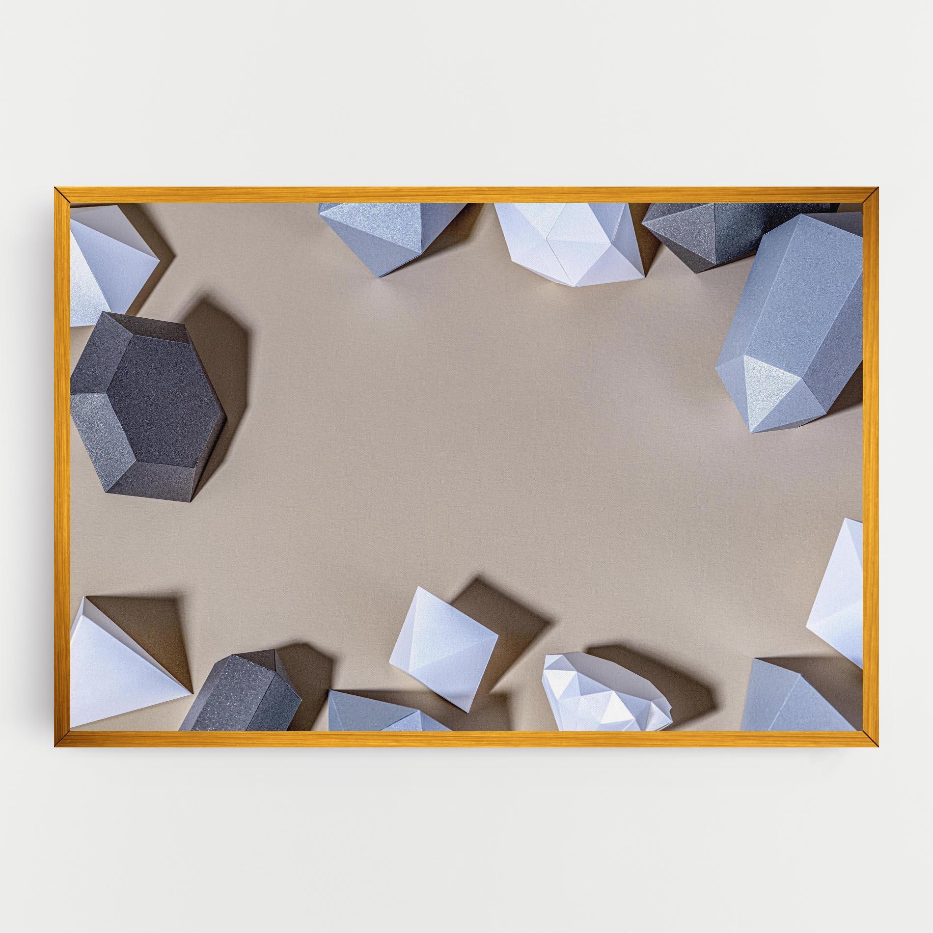 Картина на платно Geometric 3d Shapes mockup 0