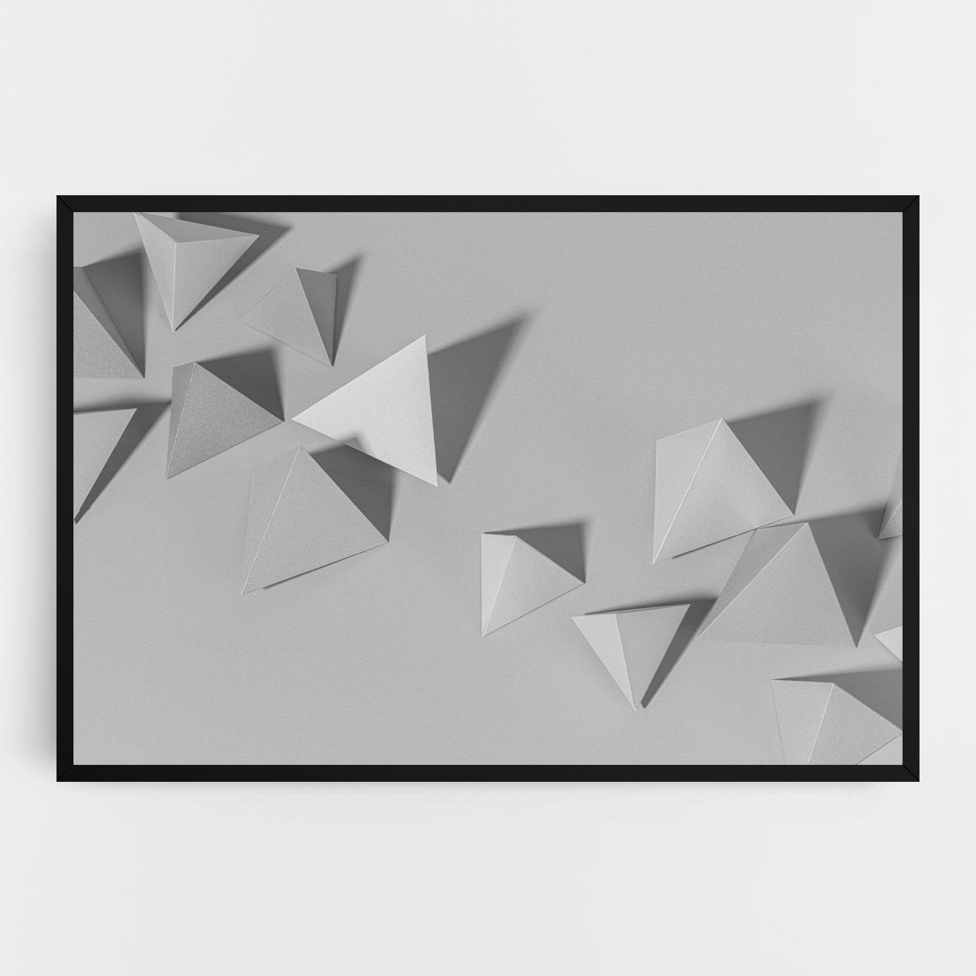 Картина на платно 3d White Triangle mockup 0