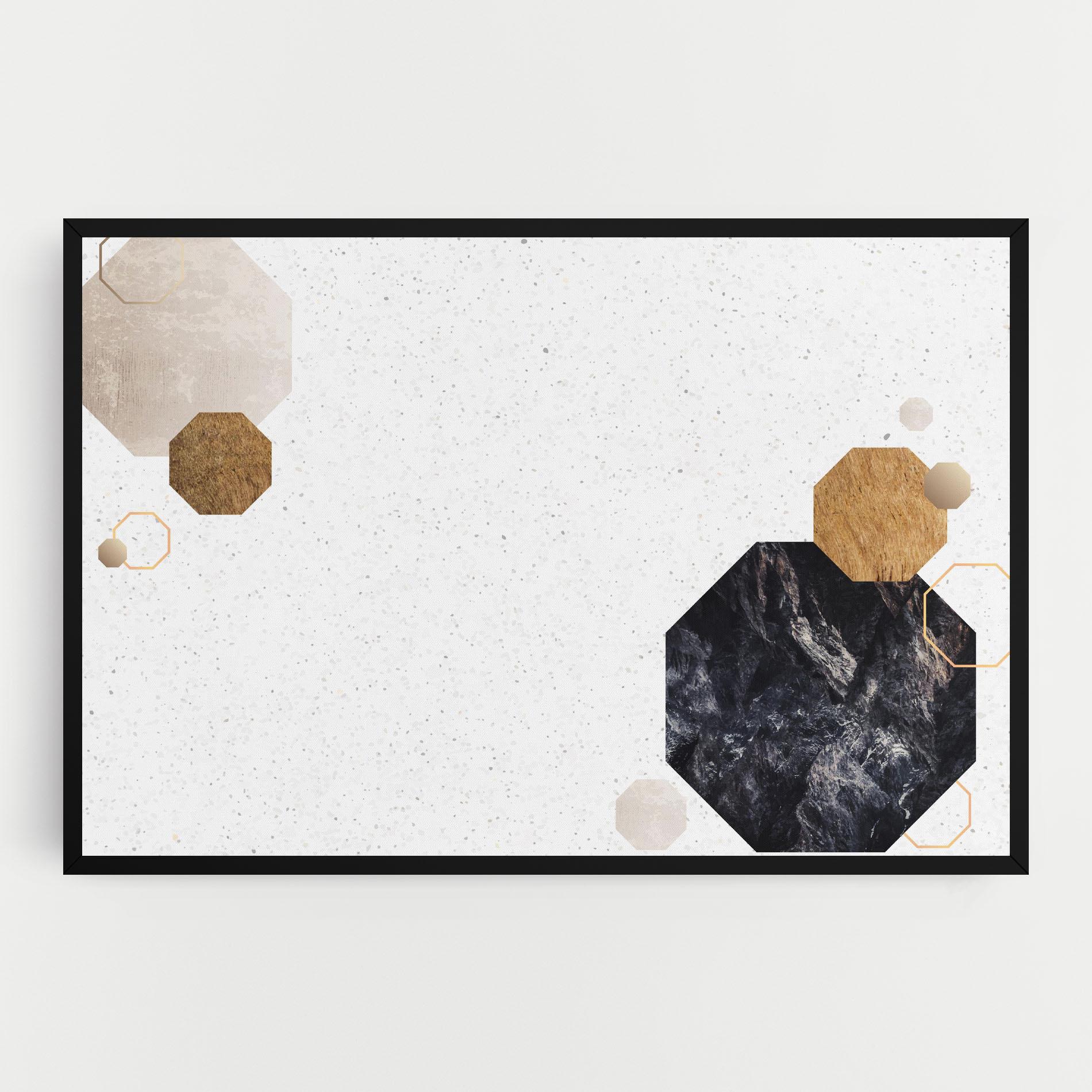 Картина на платно Big Hexagon mockup 0