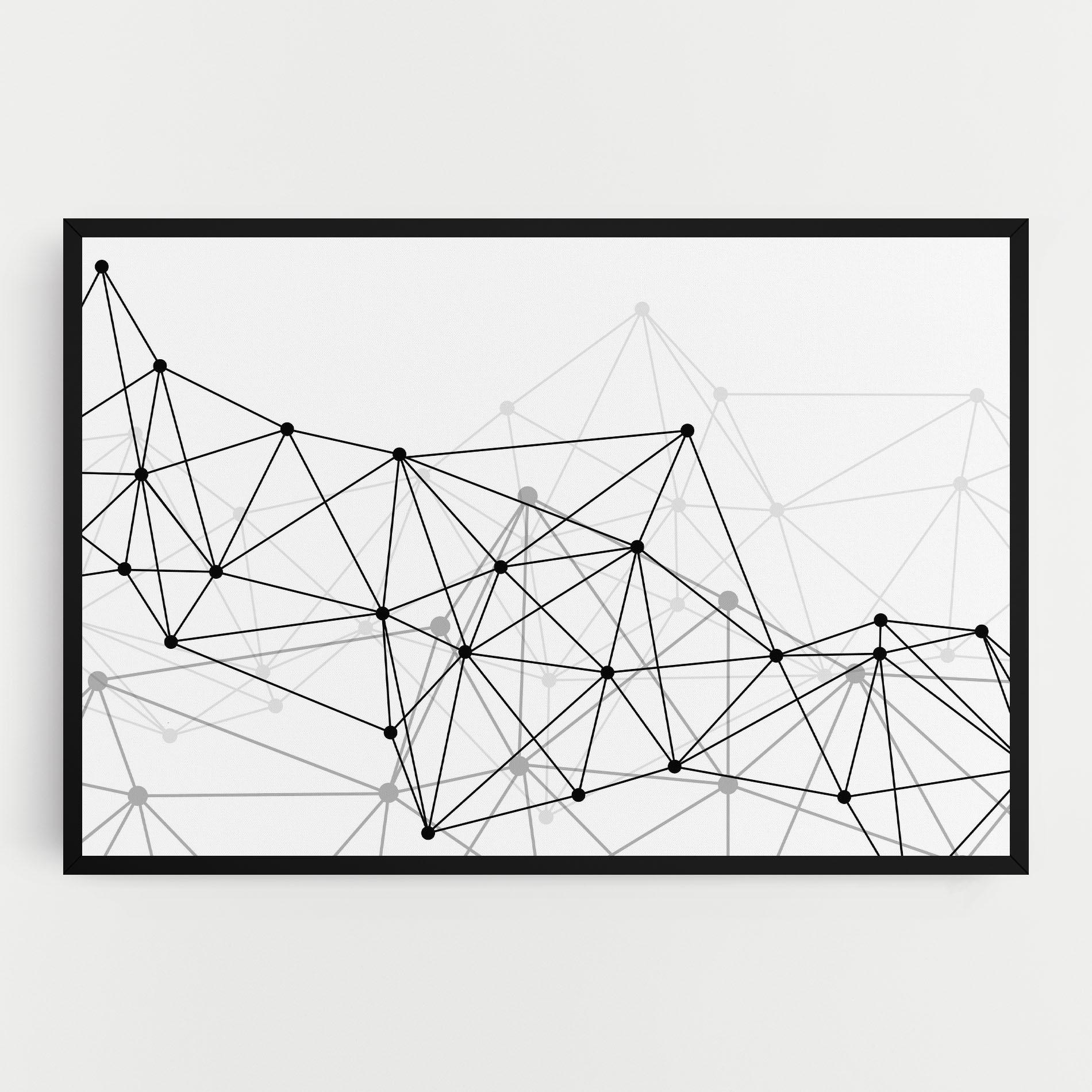 Картина на платно Black Connecting mockup 0