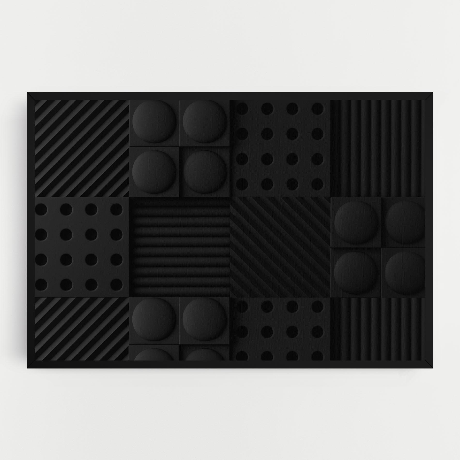 Картина на платно Black Square Circle mockup 0