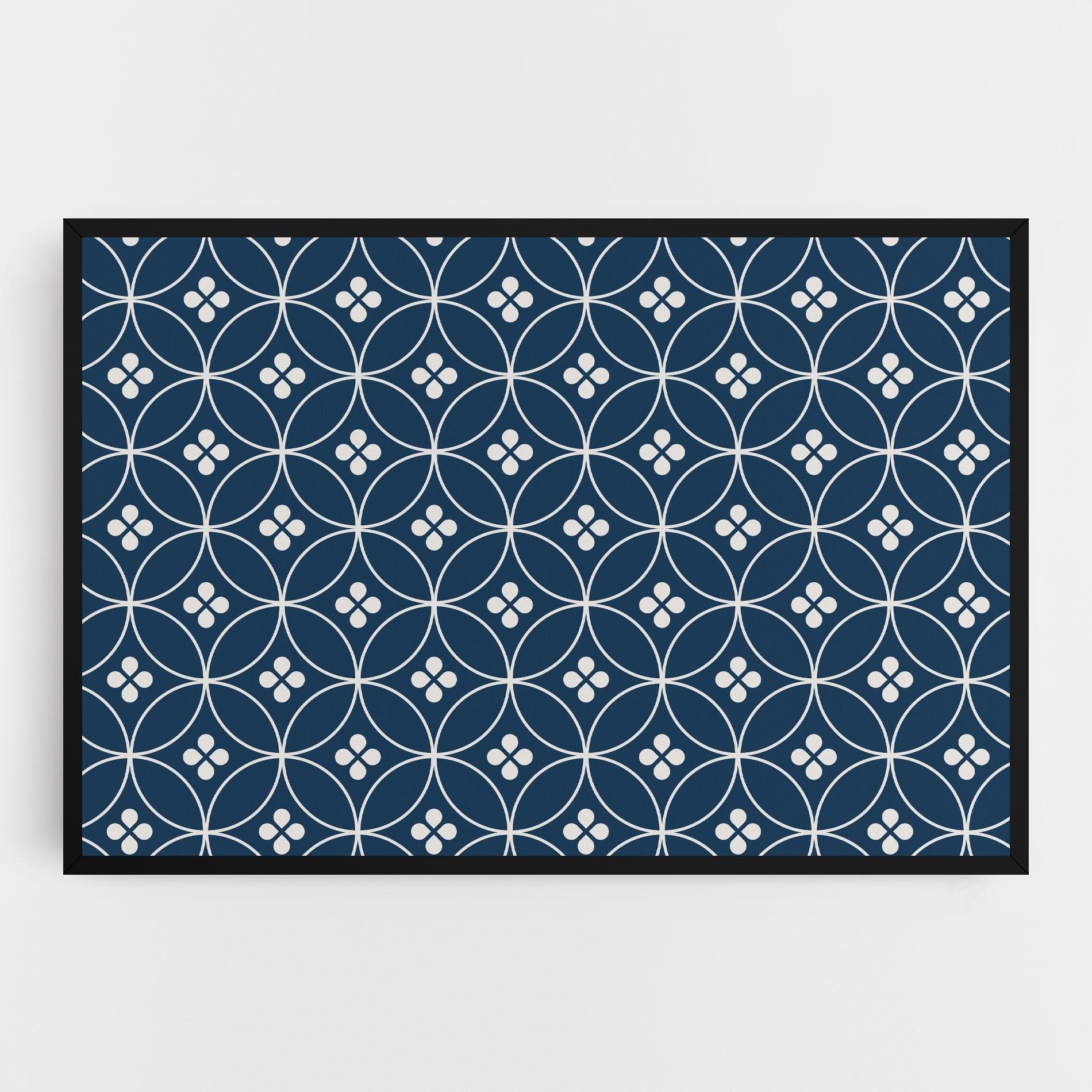 Картина на платно Blue Circle mockup 0