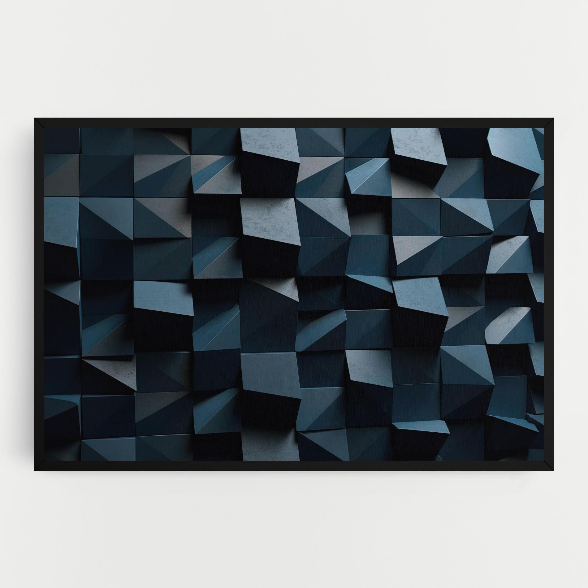Картина на платно Dark Blue Square mockup 0