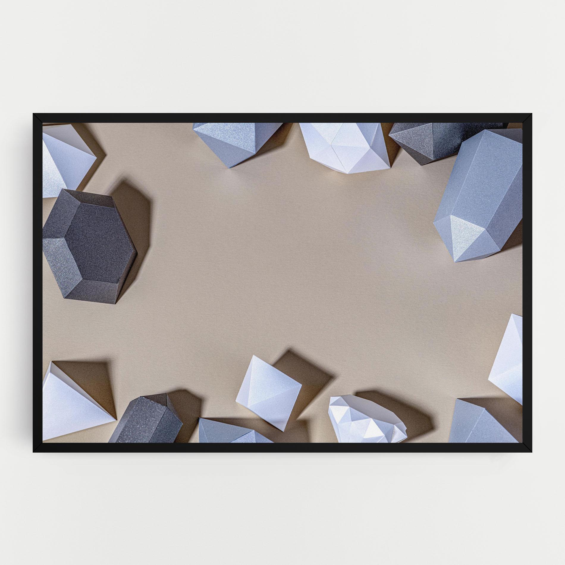 Картина на платно Geometric 3d Shapes mockup 0