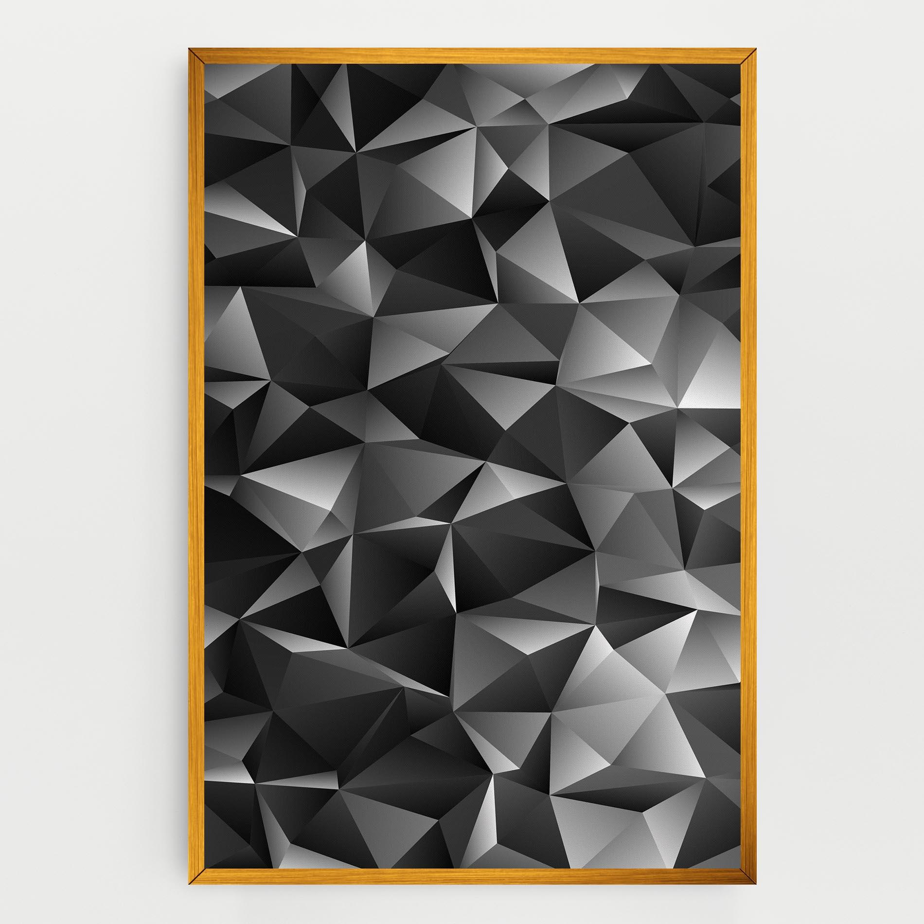 Картина на платно Black Triangle Pattern mockup 0