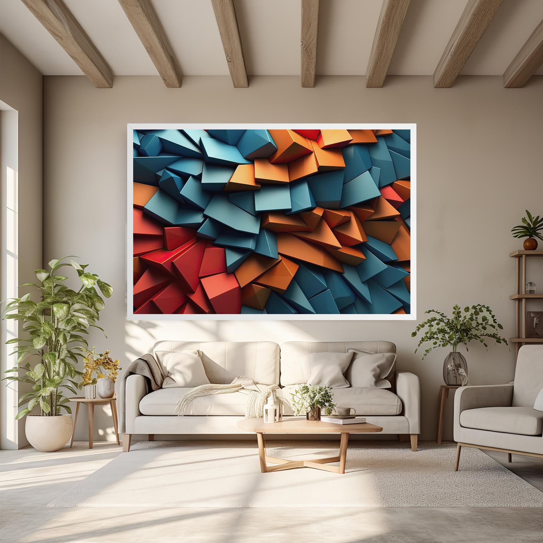 Multicolor Triangle mockup 6