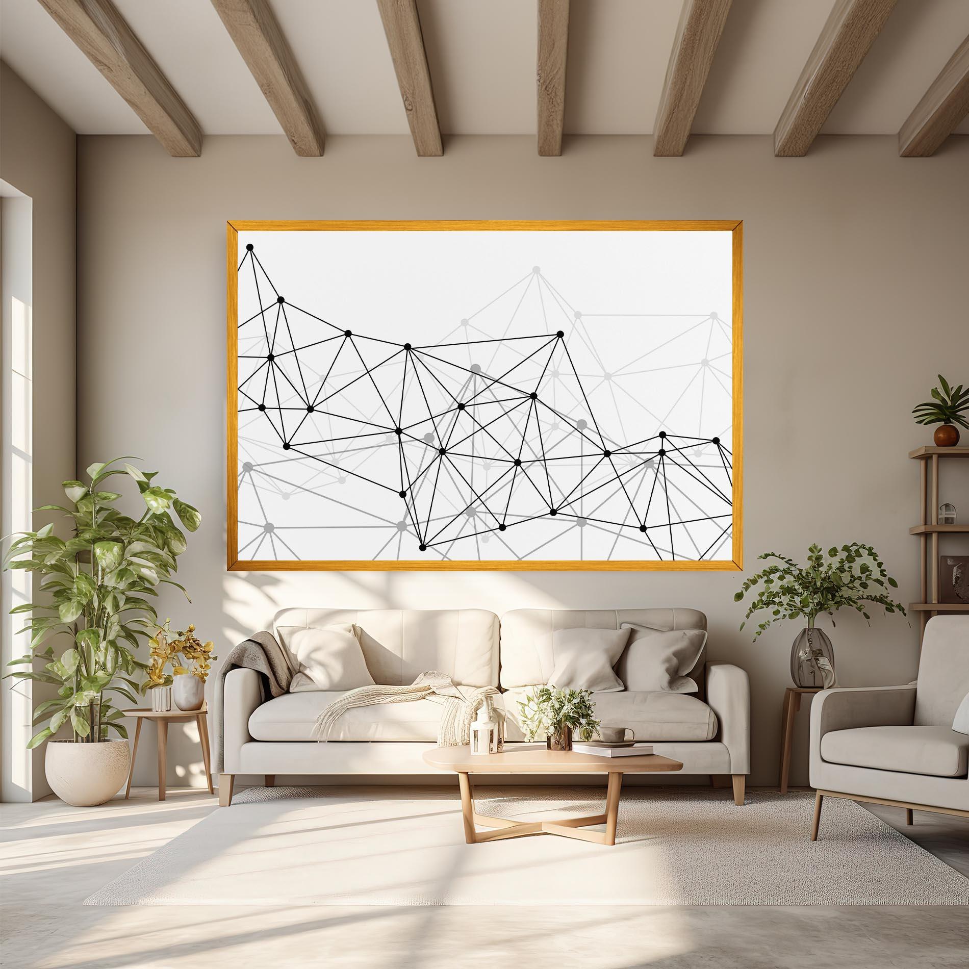 Картина на платно Black Connecting mockup 6