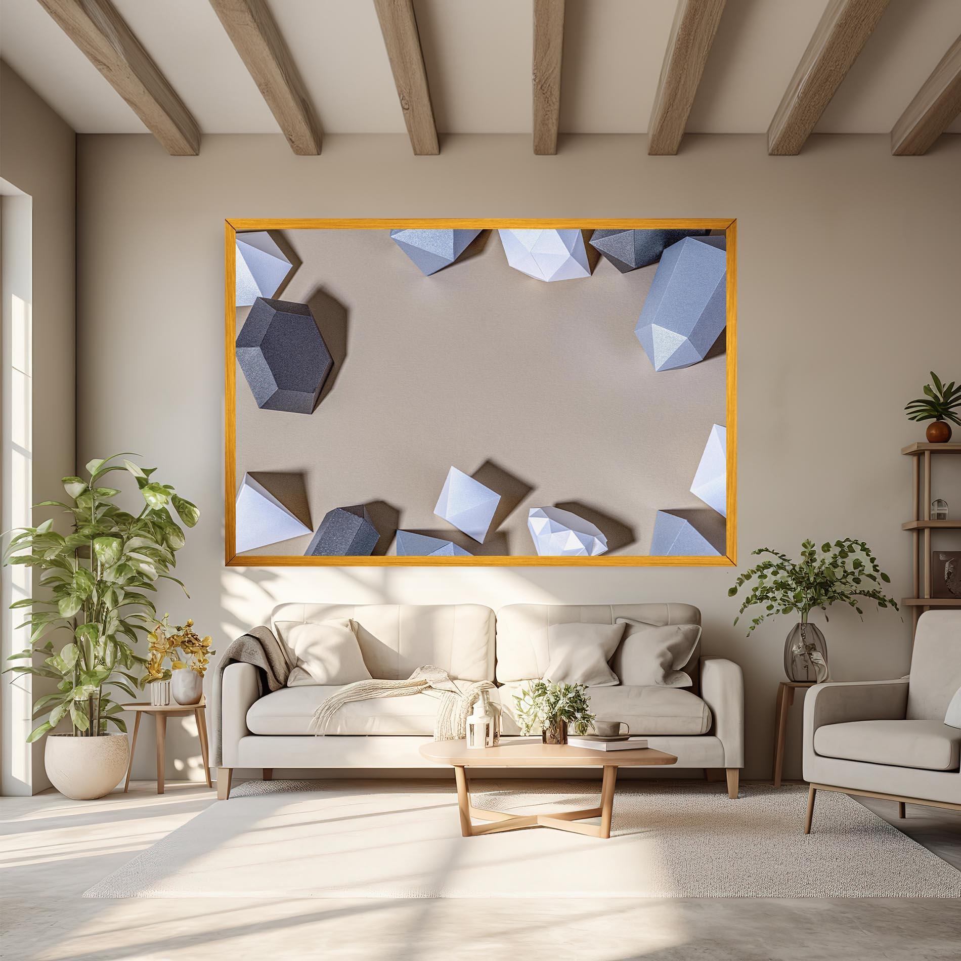 Картина на платно Geometric 3d Shapes mockup 6