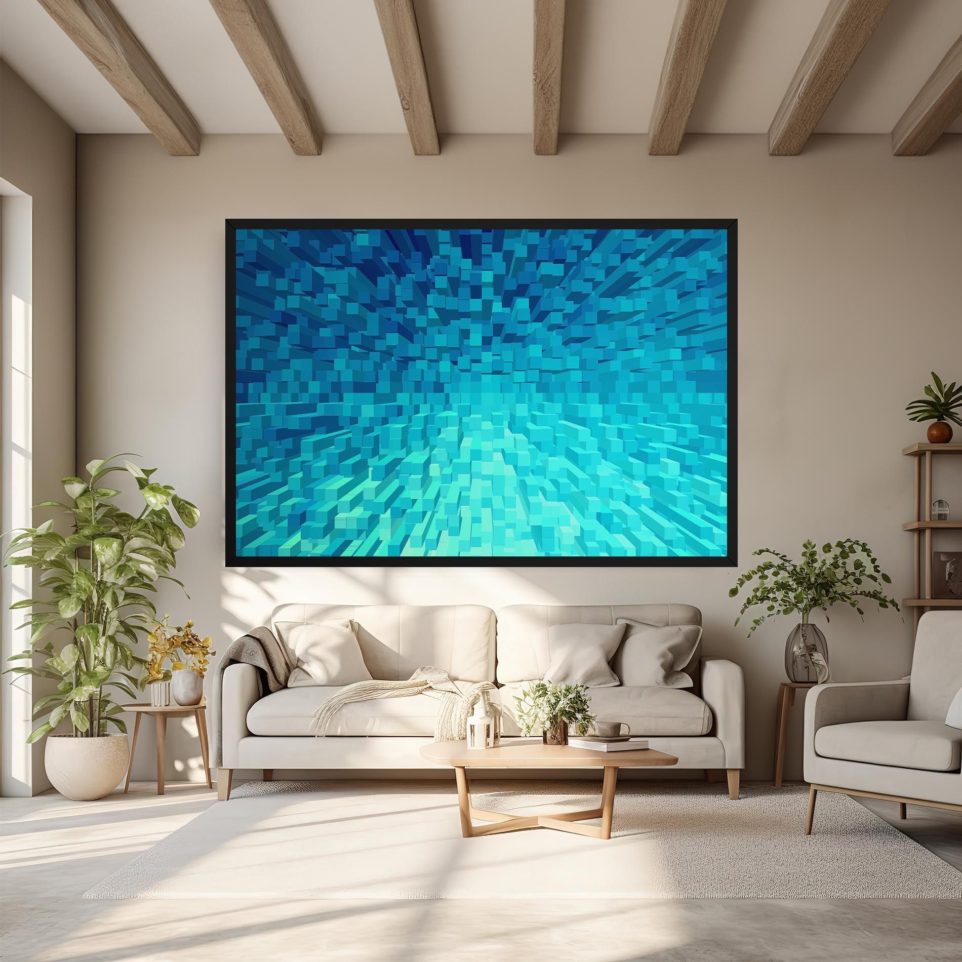 Blue Square Mix mockup 6