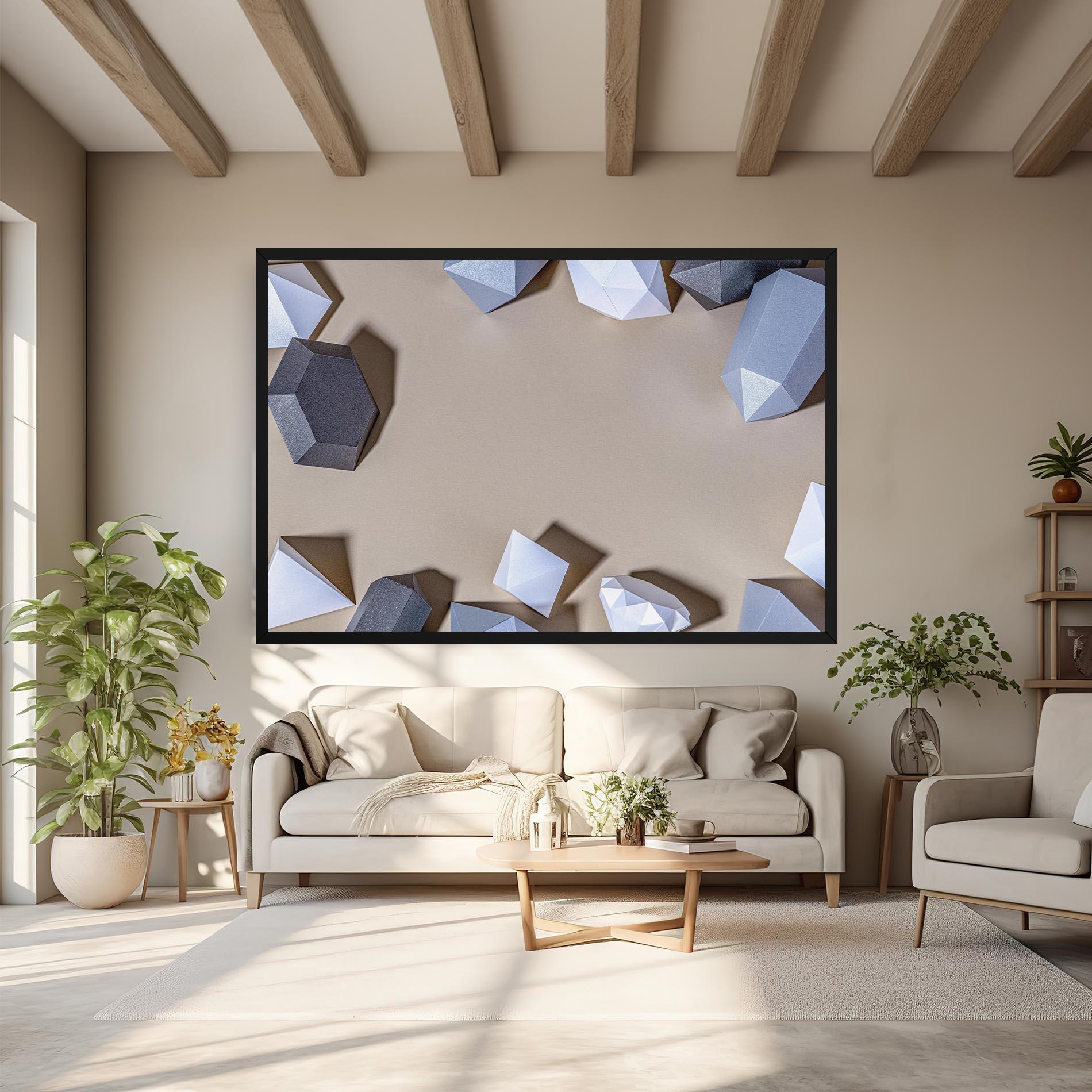 Картина на платно Geometric 3d Shapes mockup 6