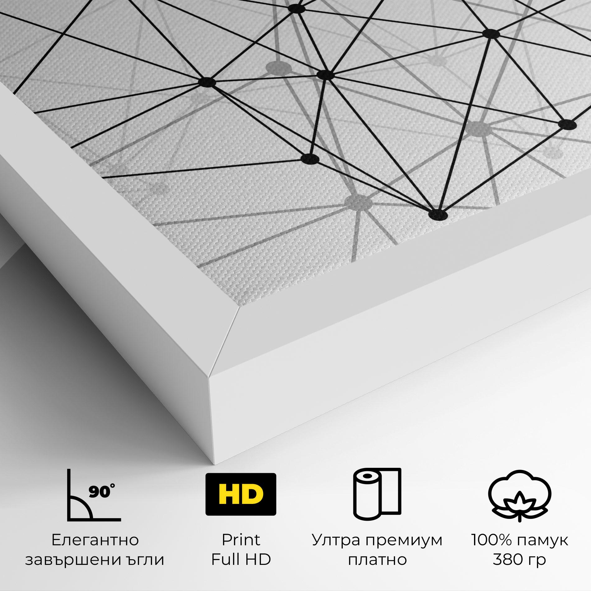 Картина на платно Black Connecting mockup 4