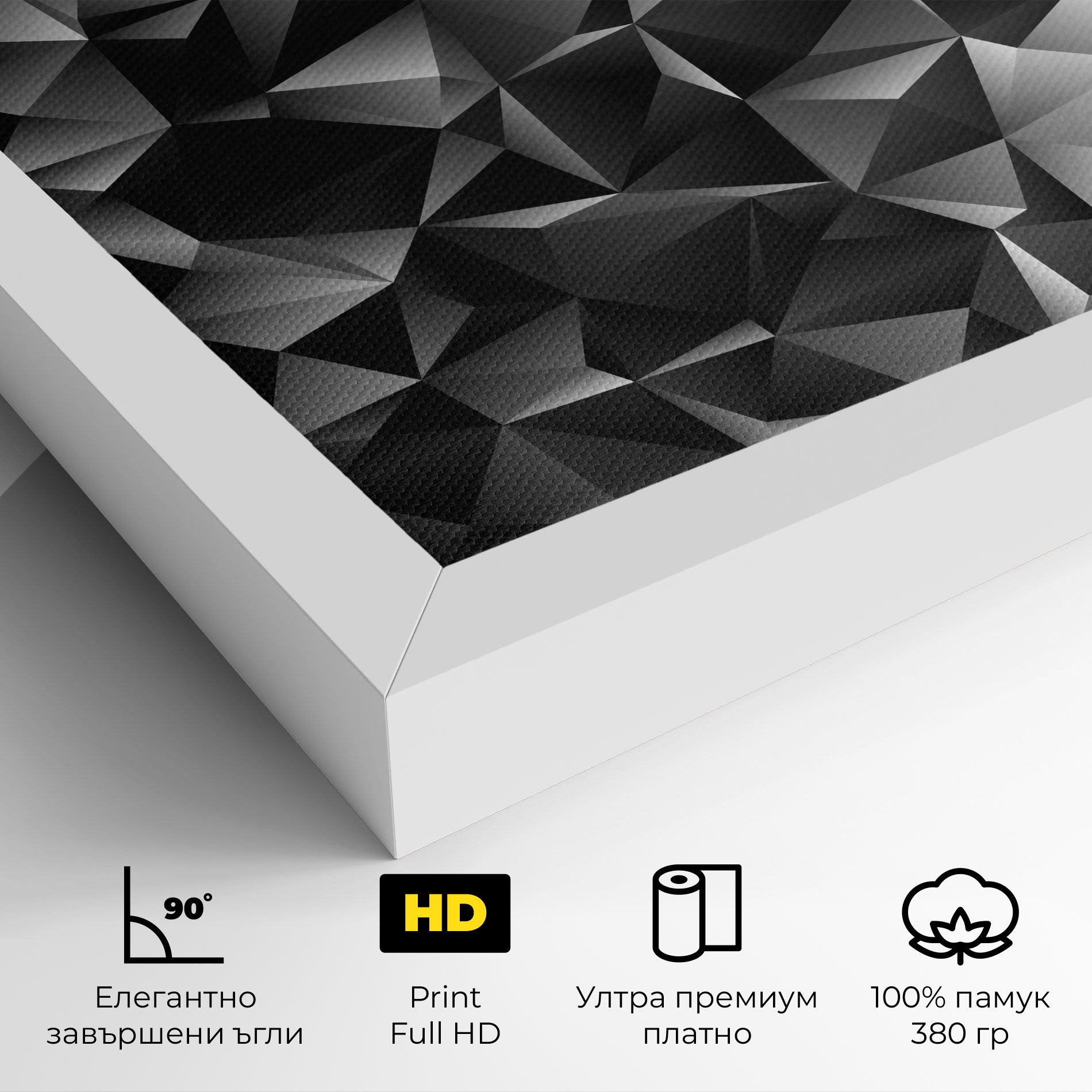 Black Triangle Pattern mockup 4