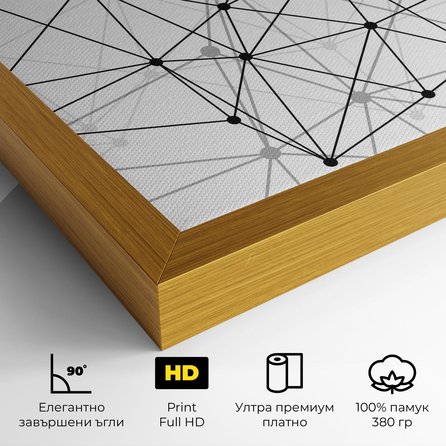 Картина на платно Black Connecting mockup 4