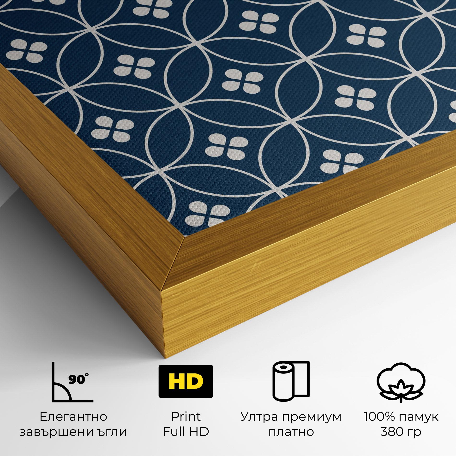 Картина на платно Blue Circle mockup 4