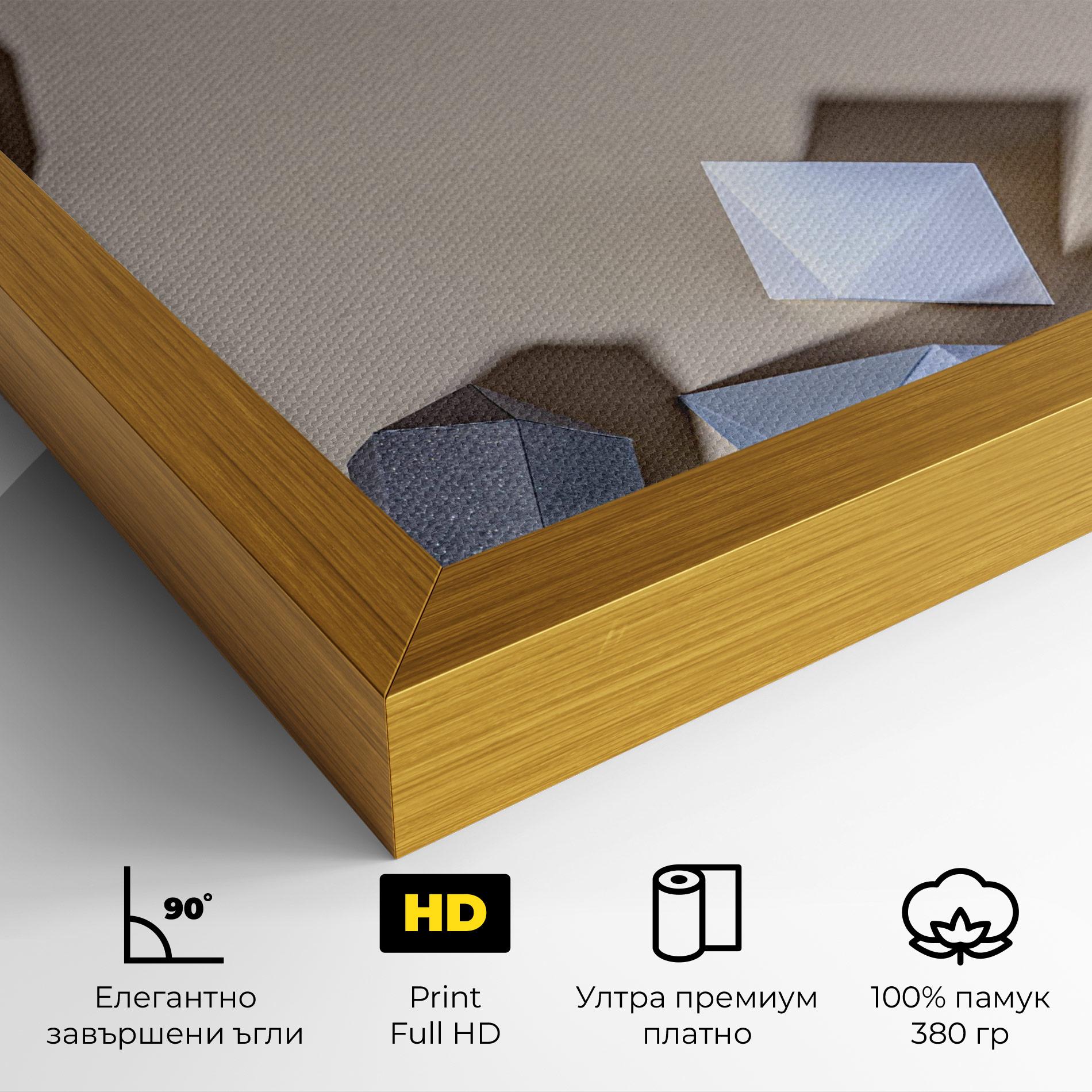 Картина на платно Geometric 3d Shapes mockup 4