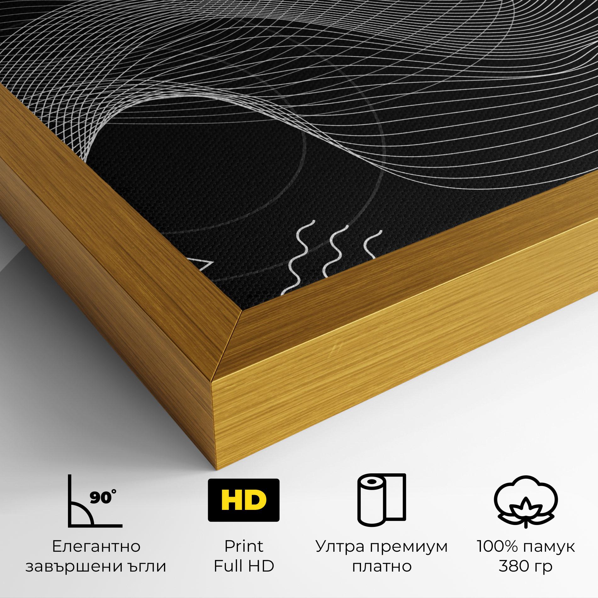 Картина на платно Geometric Lines mockup 4